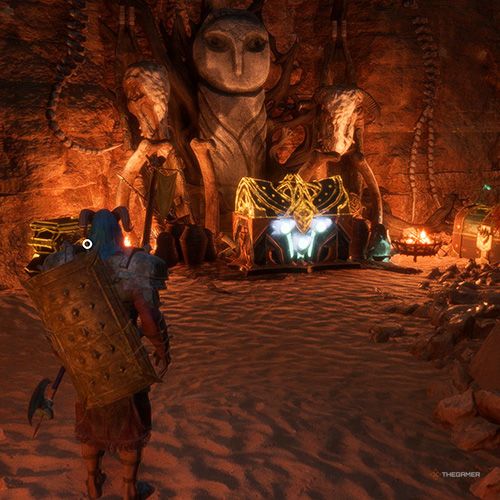 Rook finds a chest that contains an unique item in Winding Shoreline in Dragon Age: Veilguard.