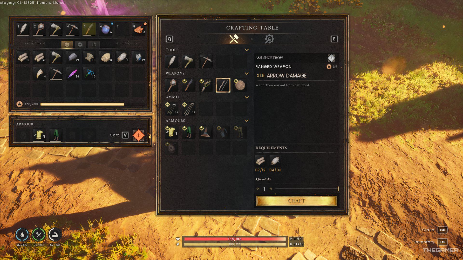 Создание лука в Runescape Dragonwilds.