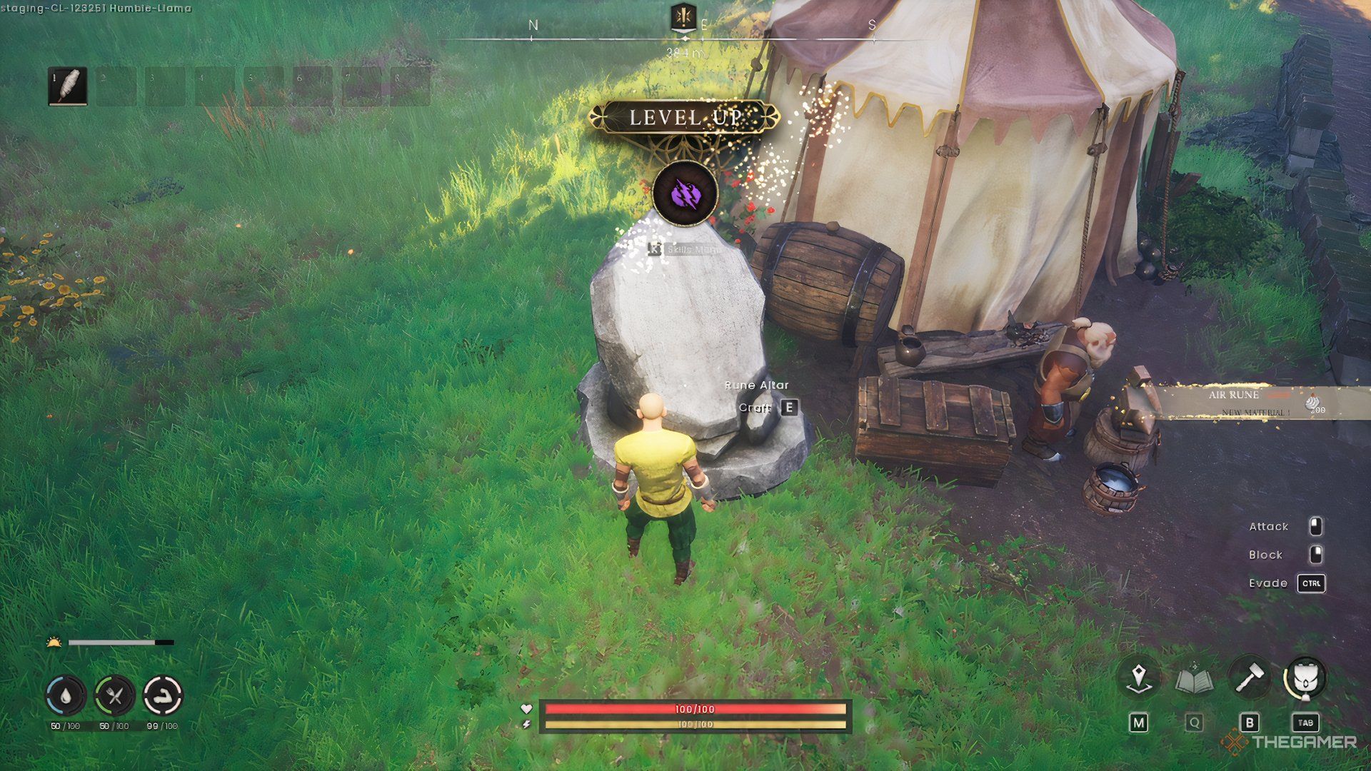 Leveling up Runecrafting in Runescape Dragonwilds.