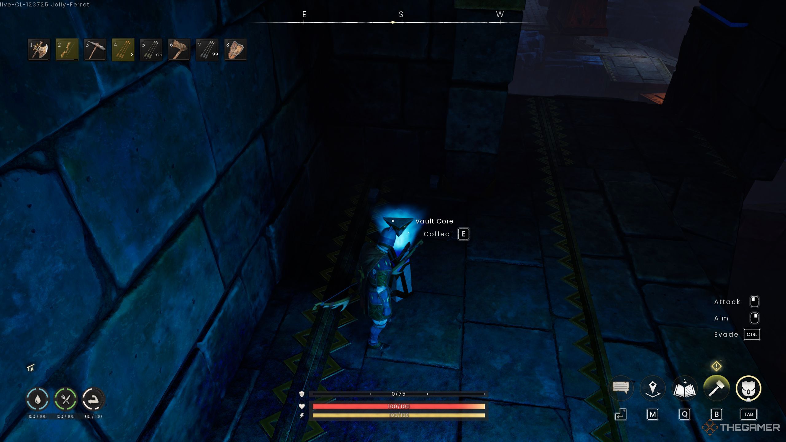 Runescape: Dragonwilds player standing in front of the second Vault Core.