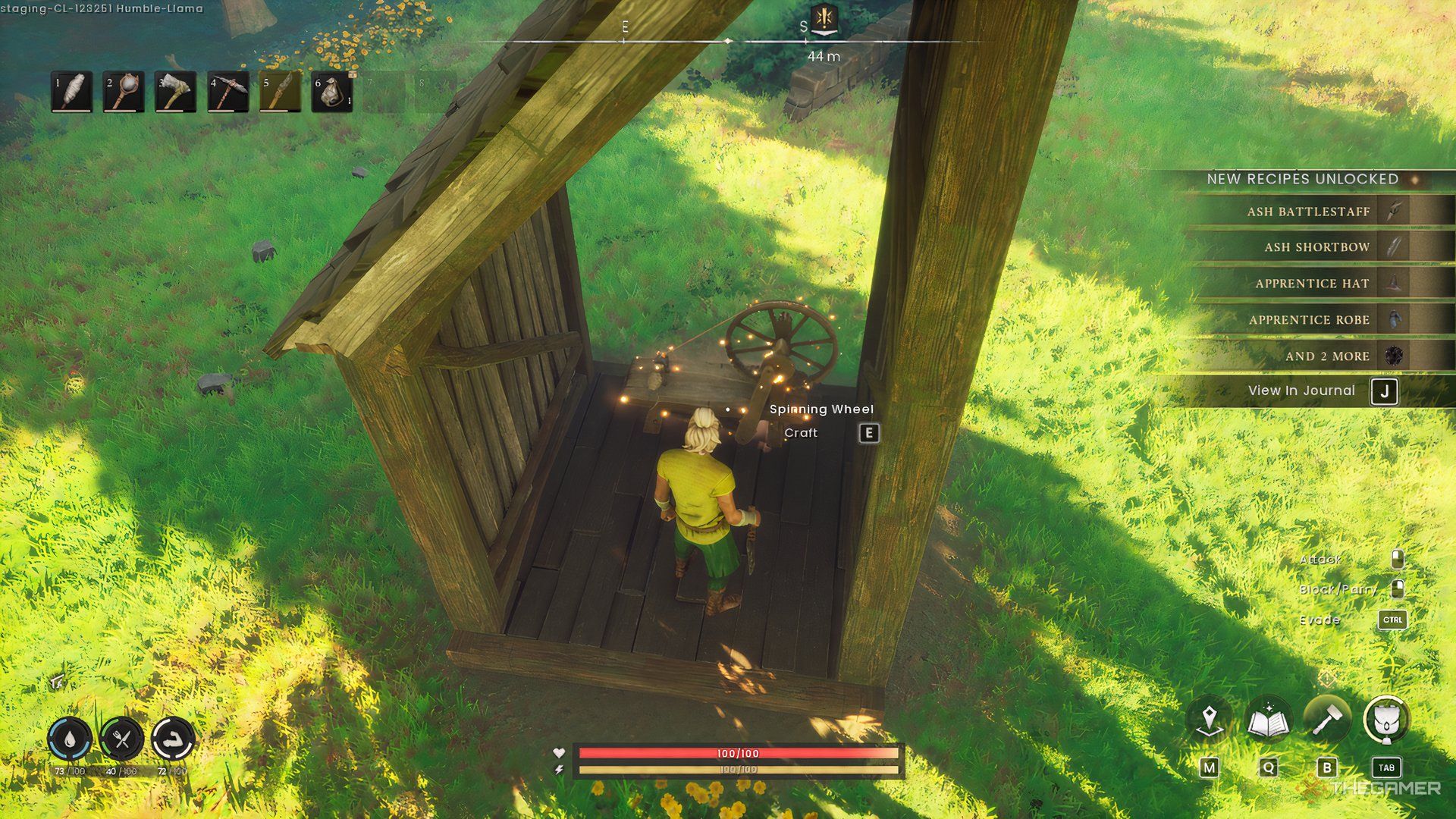 Использование прялки в Runescape Dragonwilds.