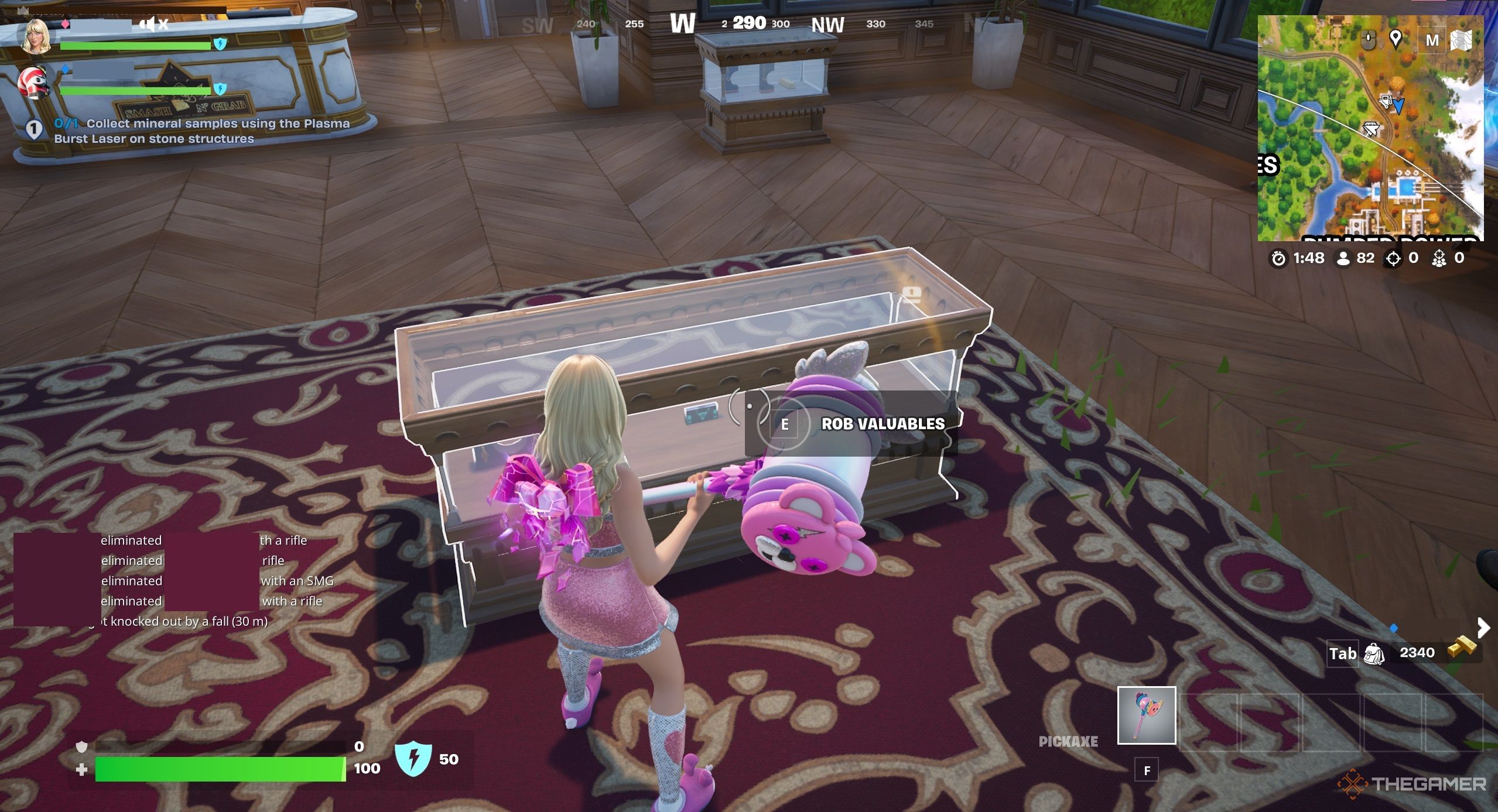 Sabrina Carpenter interacts with a Jewelry Case in Fortnite. Yay!