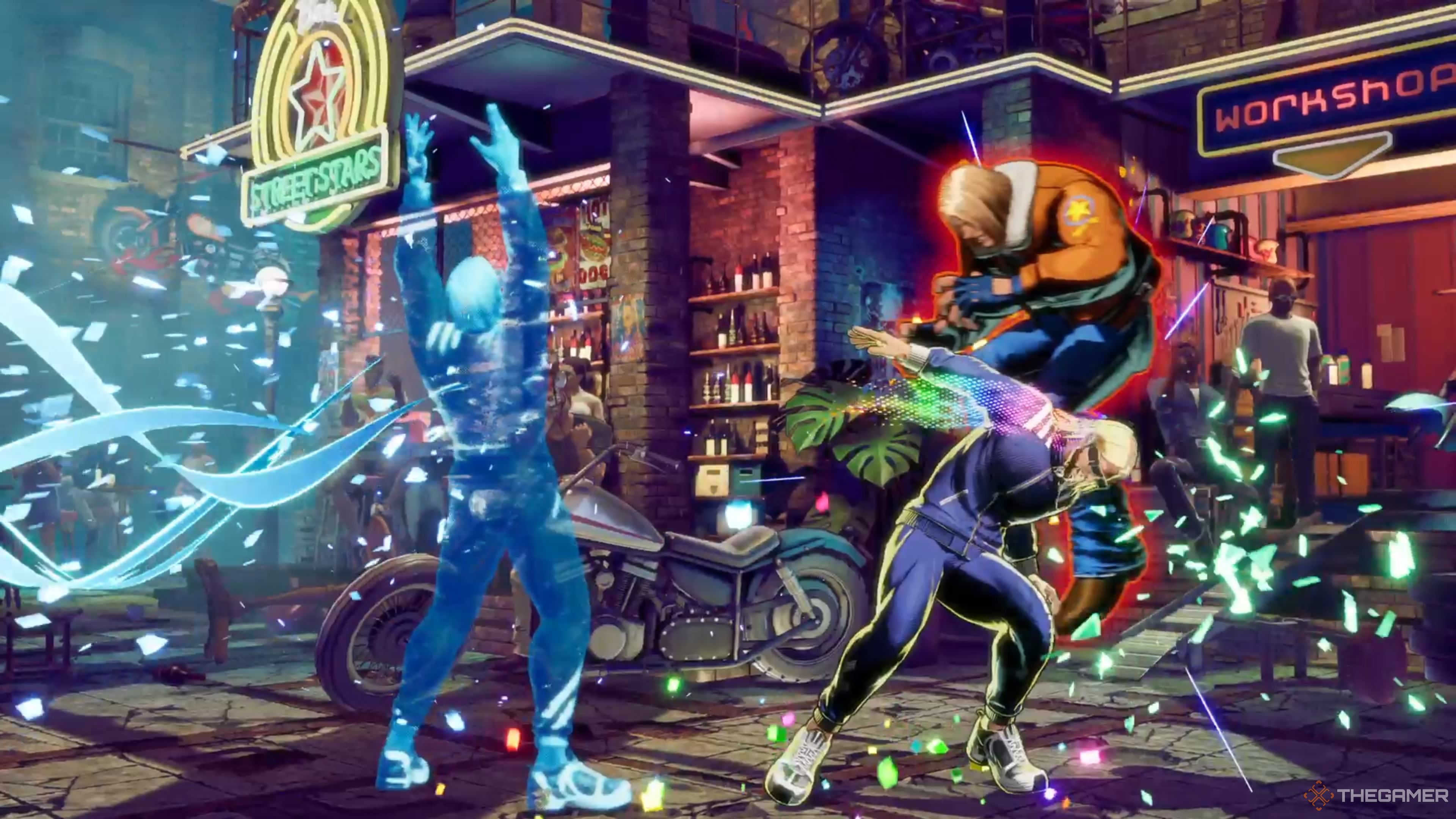 Salvatore Ganacci using the REV version of his run attack in Fatal Fury City of the Wolves.