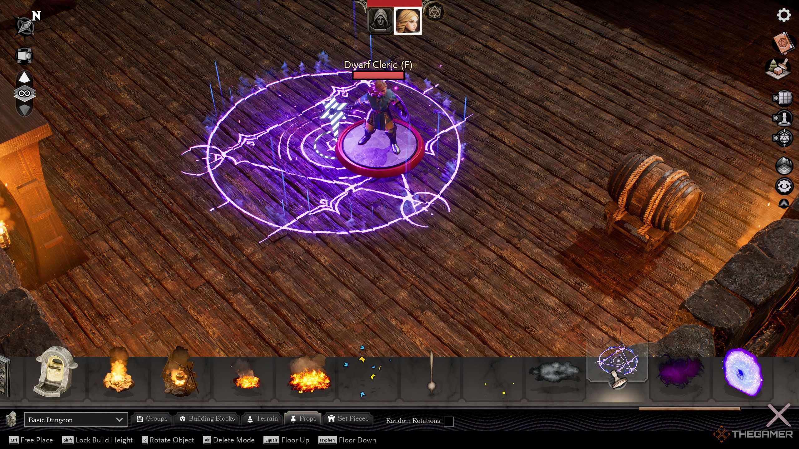 A teleportation circle and a dwarven miniature in Project Sigil in Dungeons & Dragons.