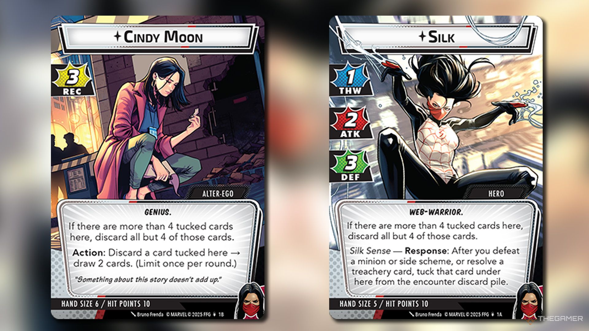 Silk hero card from Marvel Champions.