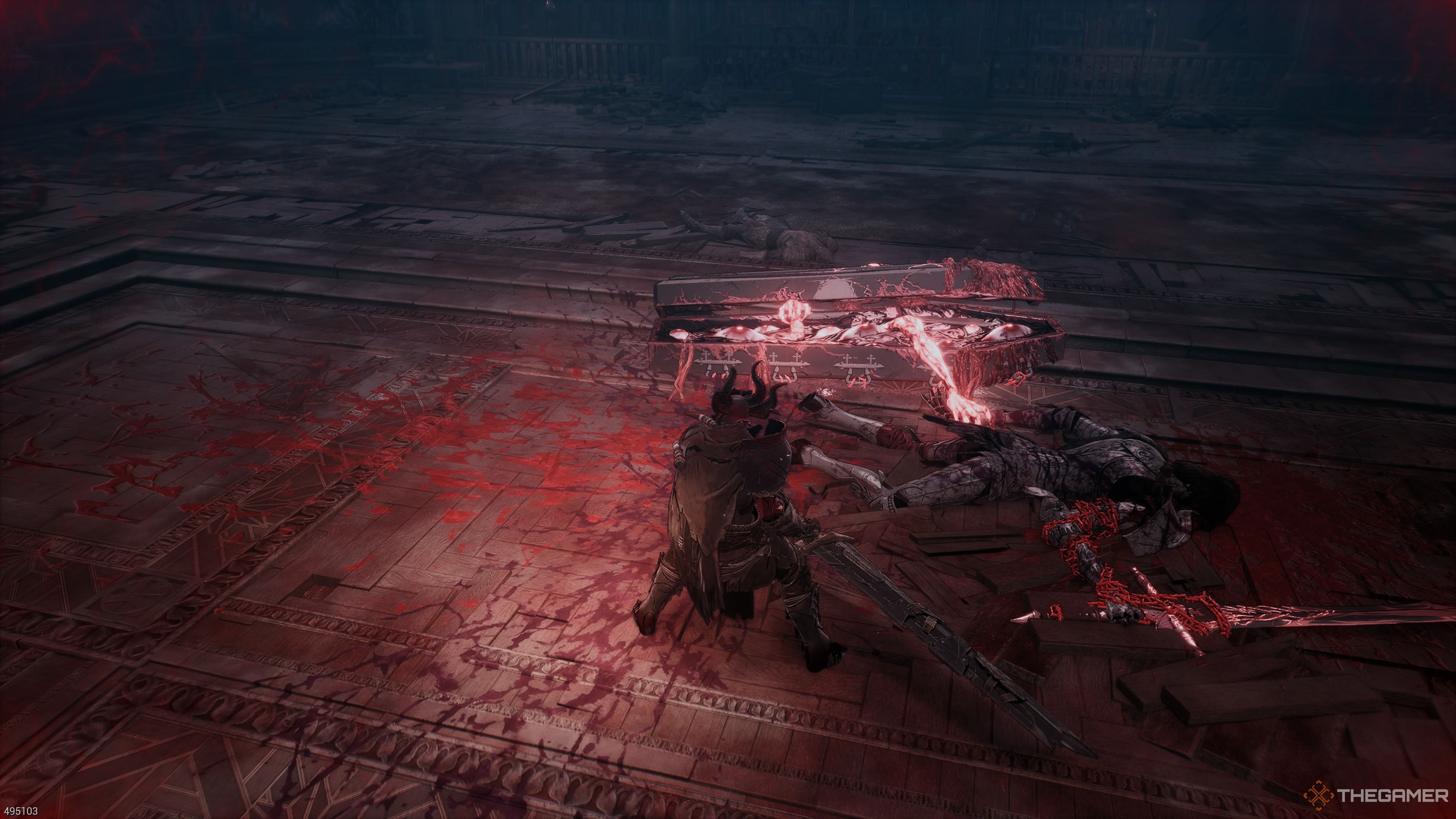 Skalpel dead on the ground in The First Berserker Khazan.