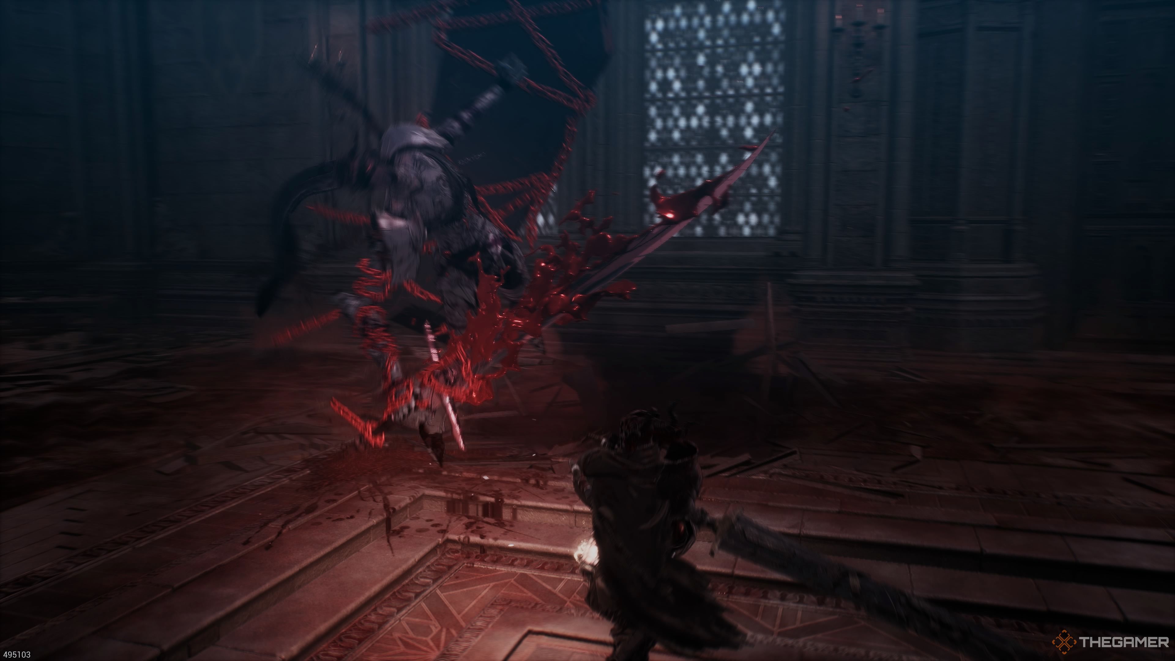 Skalpel using his leaping coffin attack in The First Berserker Khazan.
