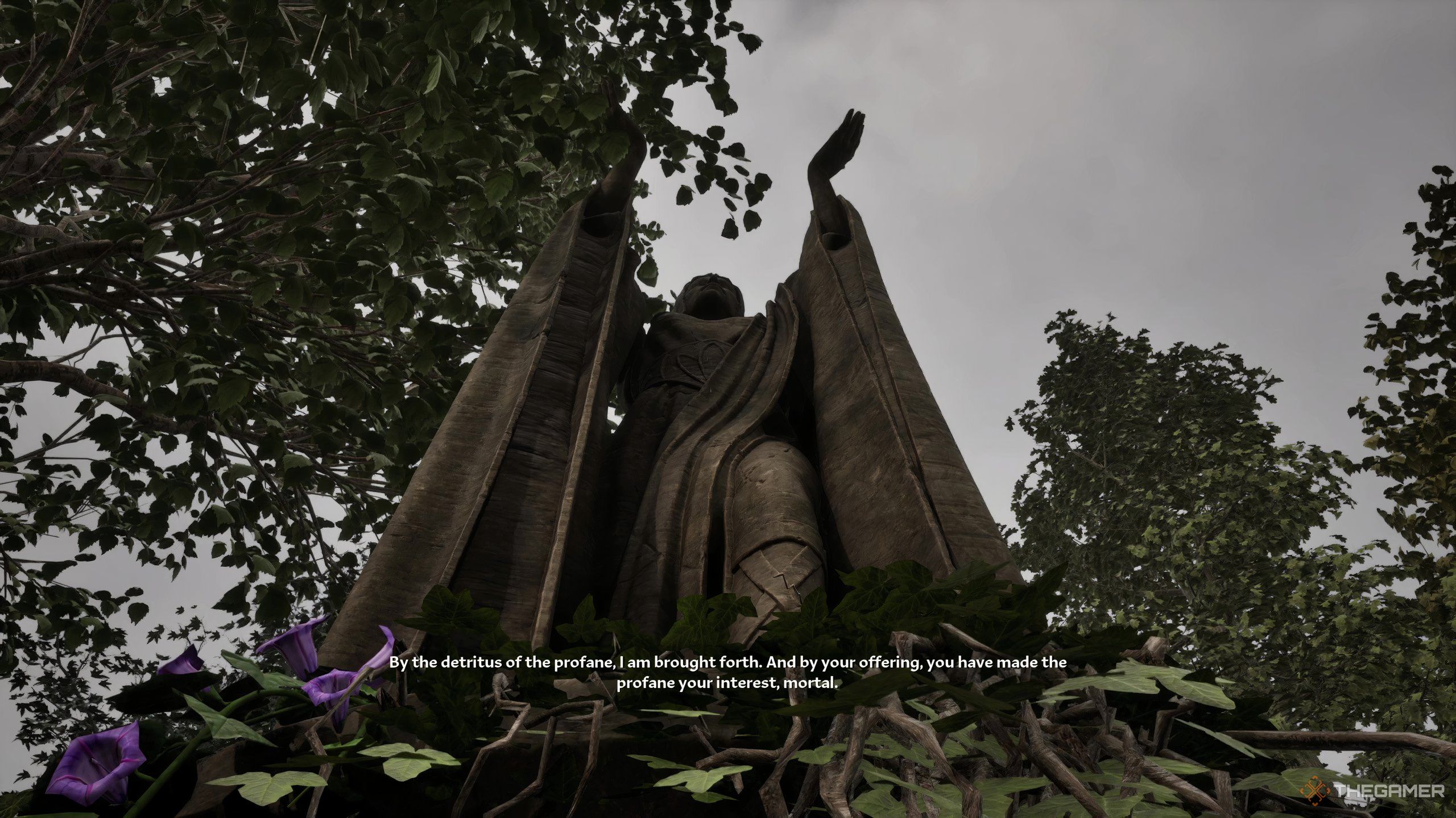 Speaking to Meridia at her Shrine in Oblivion Remastered.