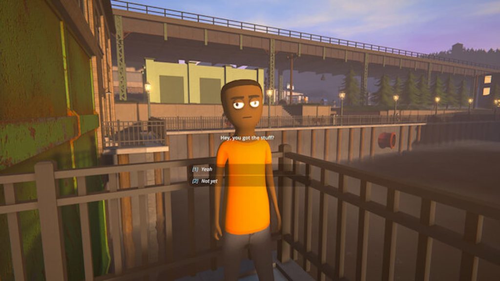 A character from Schedule 1 wearing an orange shirt. 