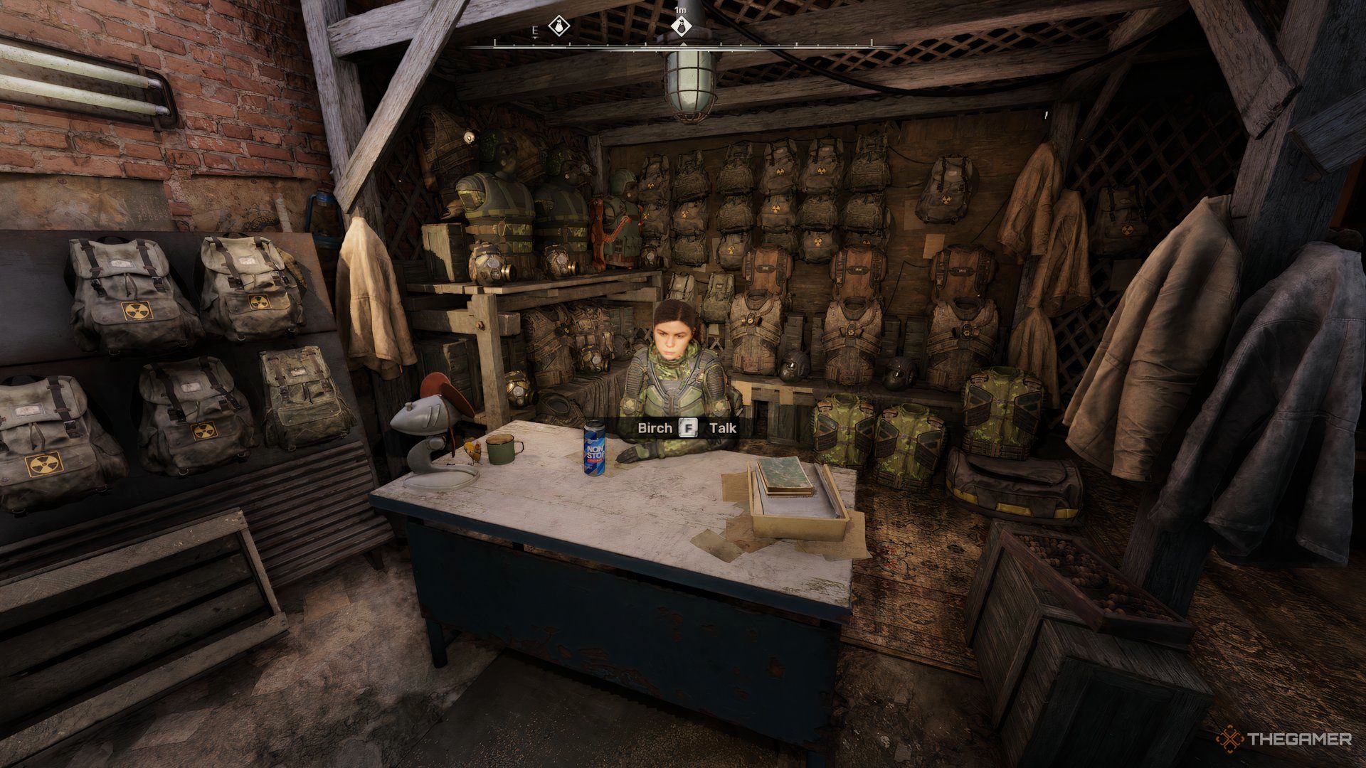 The armor trader Birch in Rostok in Stalker 2.