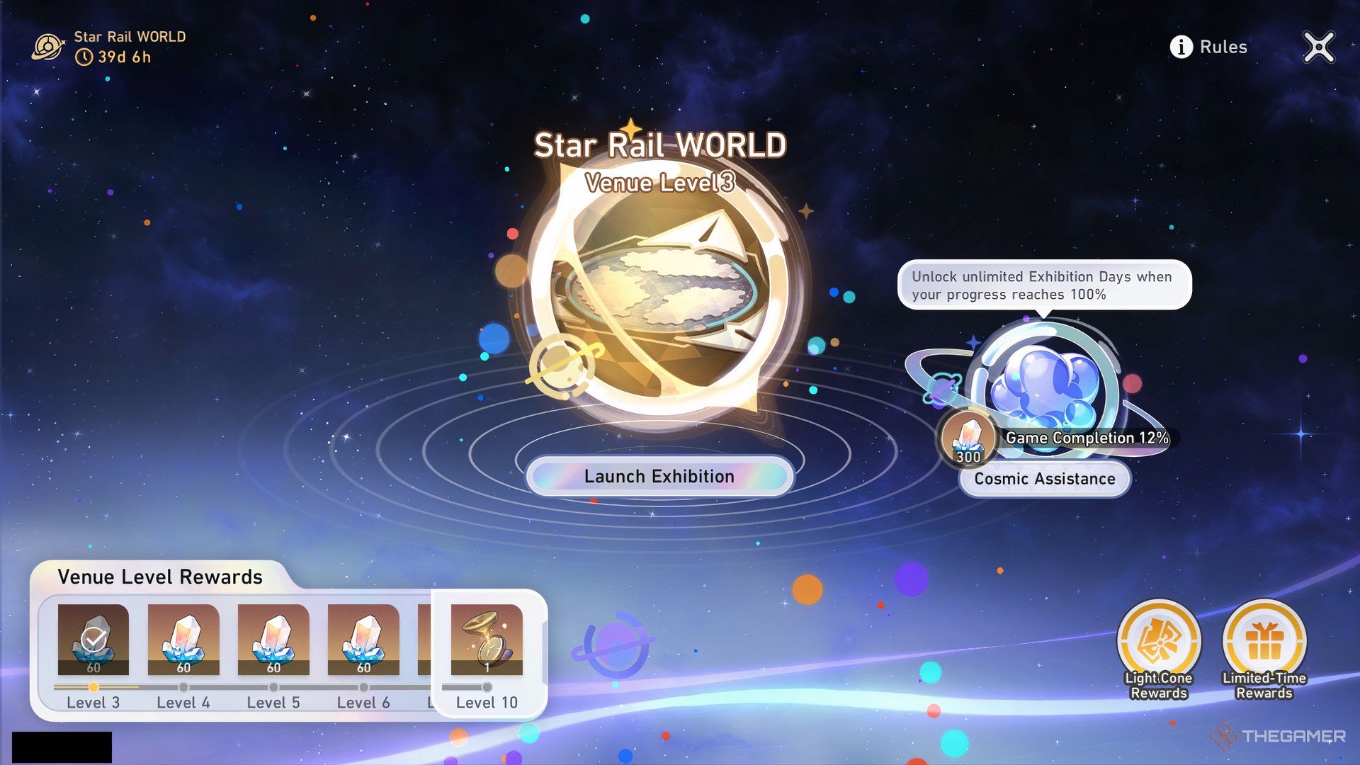 Star Rail WORLD main event screen in Honkai Star Rail.