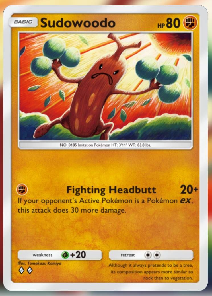 The Sudowoodo card, from Triuphant Light in Pokemon TCG Pocket.