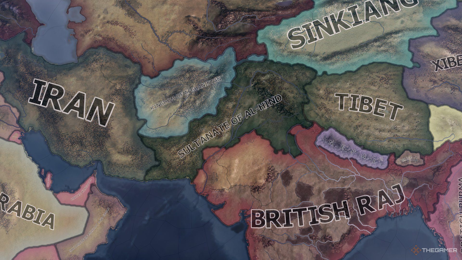 A screenshot of the Sultanate of Al-Hind after the scripted peace deal.