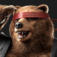 An icon showcasing the portrait image of Kuma in Tekken 8.