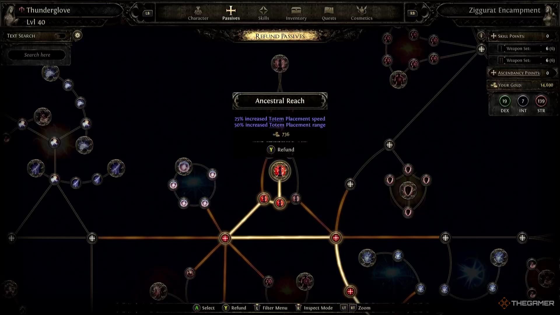 Пассивный навык Досягаемость Предков в Path of Exile 2.