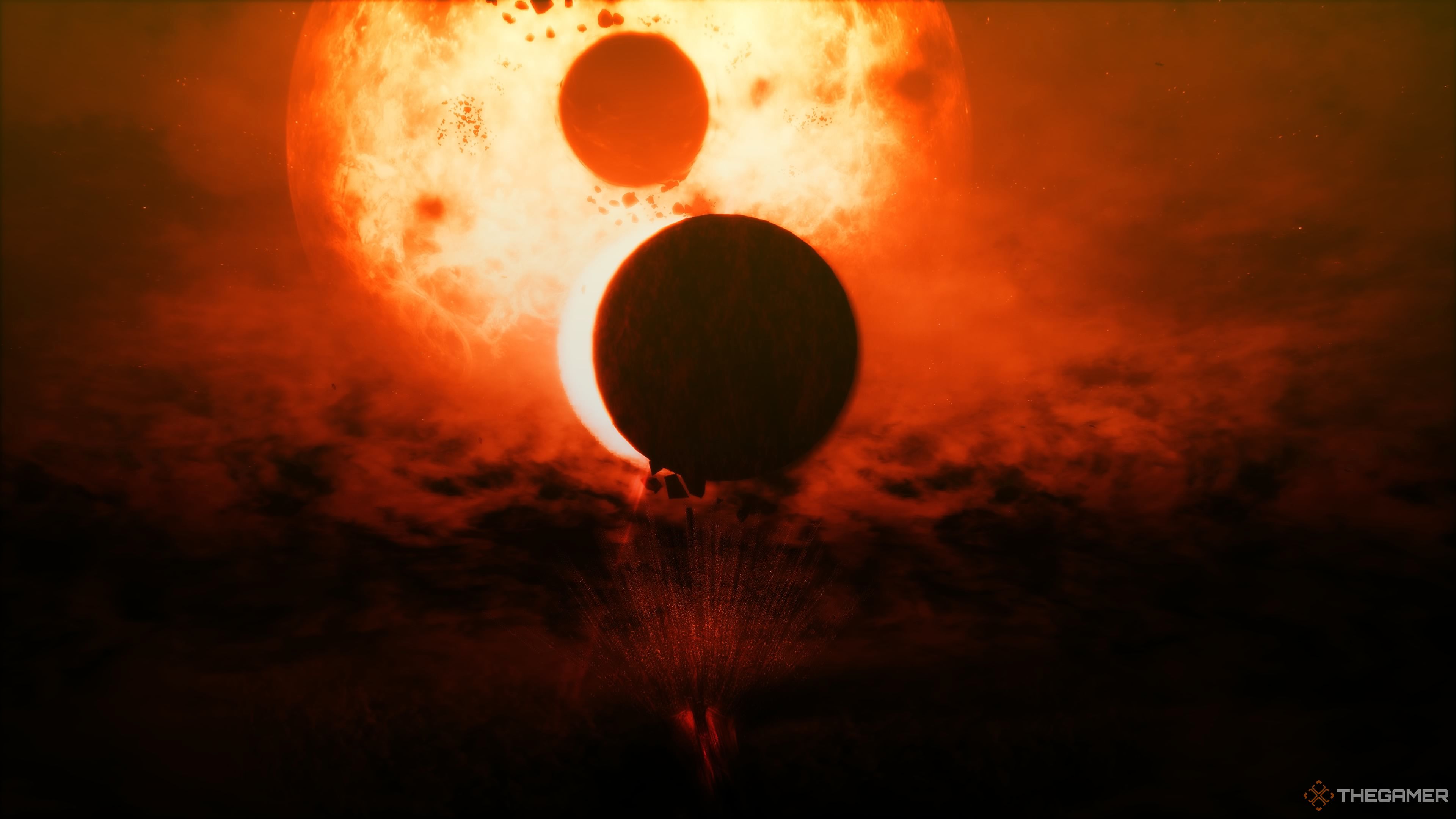 The eclipse from the second form of Ozma's boss battle in The First Berserker Khazan.