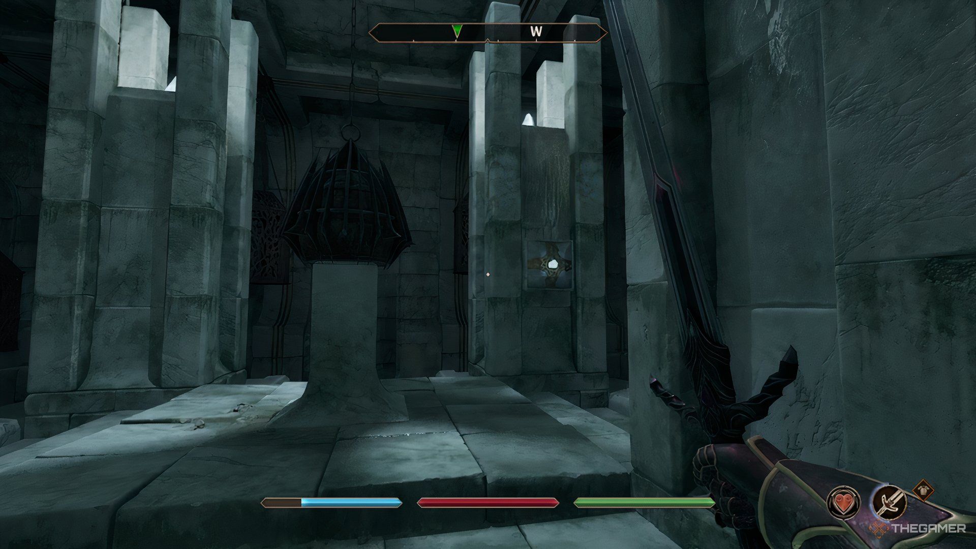 Button at the end of Vahtacen to reveal the helm in The Elder Scrolls IV Oblivion Remastered.