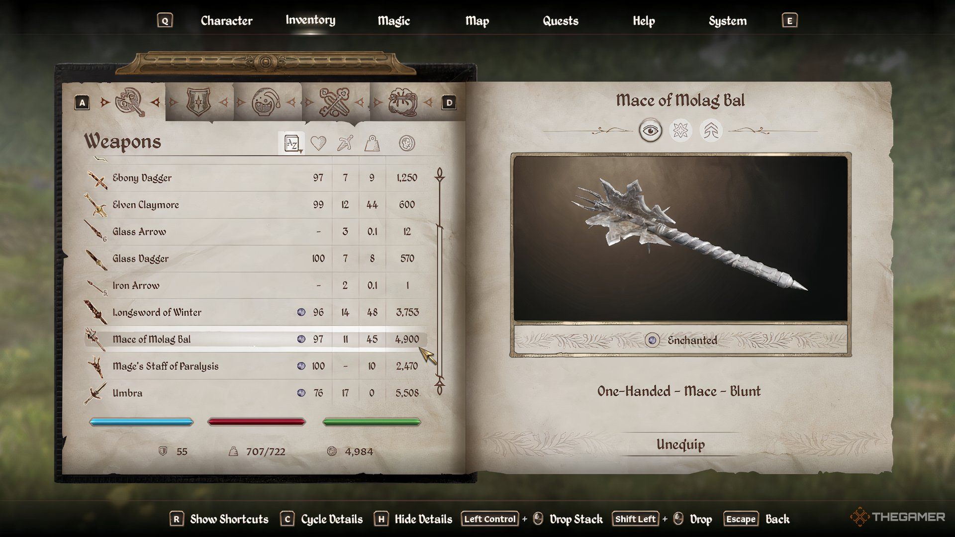 Mace of Molag Bal in The Elder Scrolls IV Oblivion Remastered.