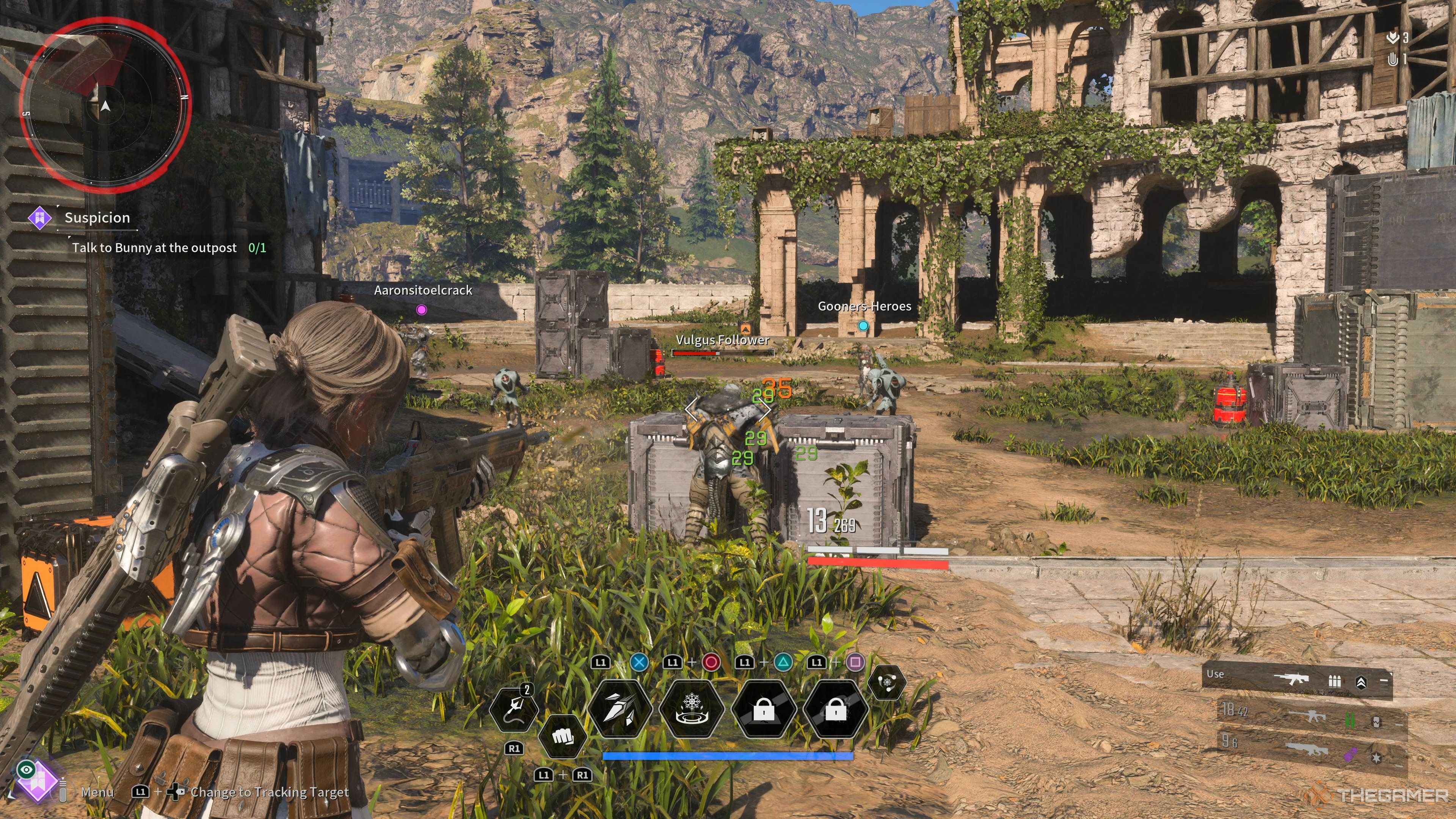 The First Descendant HUD During a Combat Situation on Kingston.