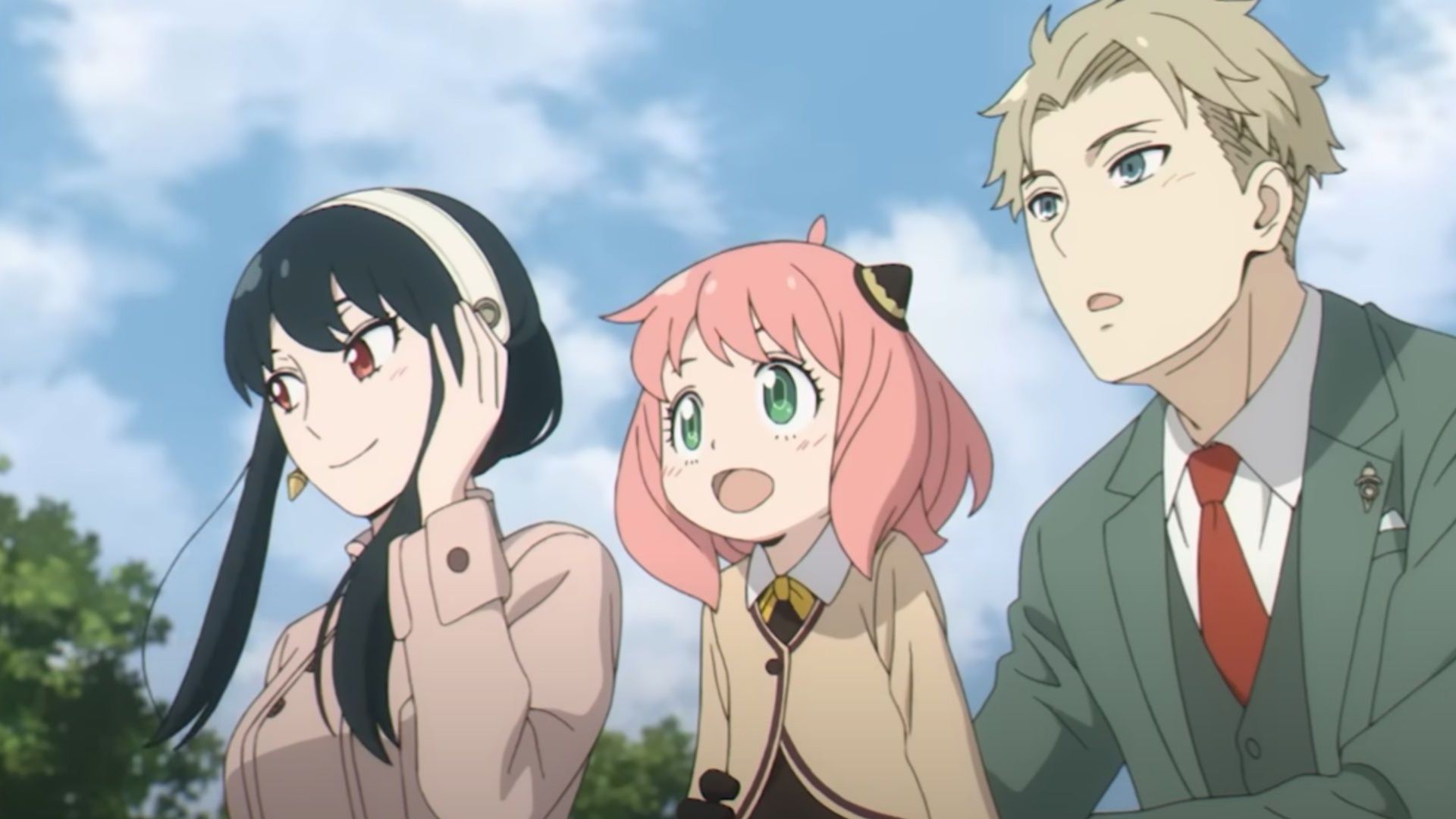The Forger family spending time together in Spy X Family.
