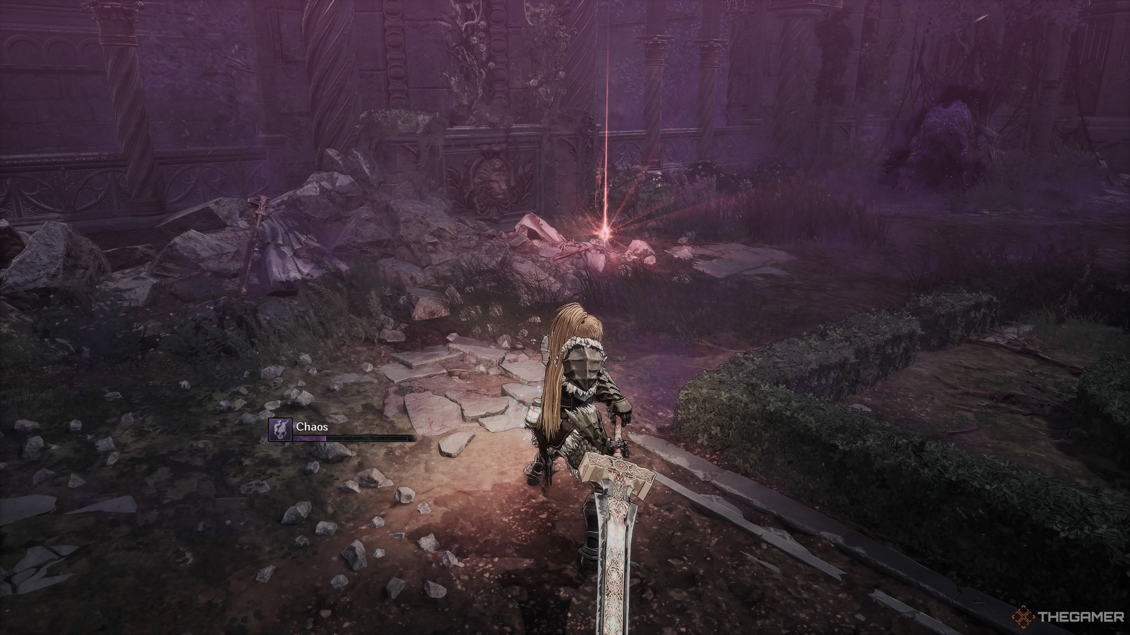 The Large Spirit Ore in the Bloodied Sanctuary Great Garden in The First Berserker Khazan.