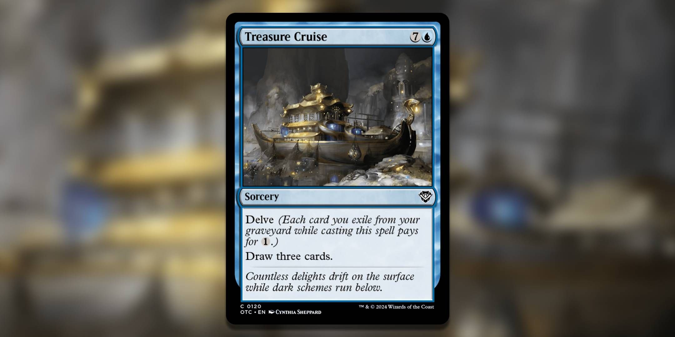 The Magic The Gathering card Treasure Cruise by Cynthia Sheppard.