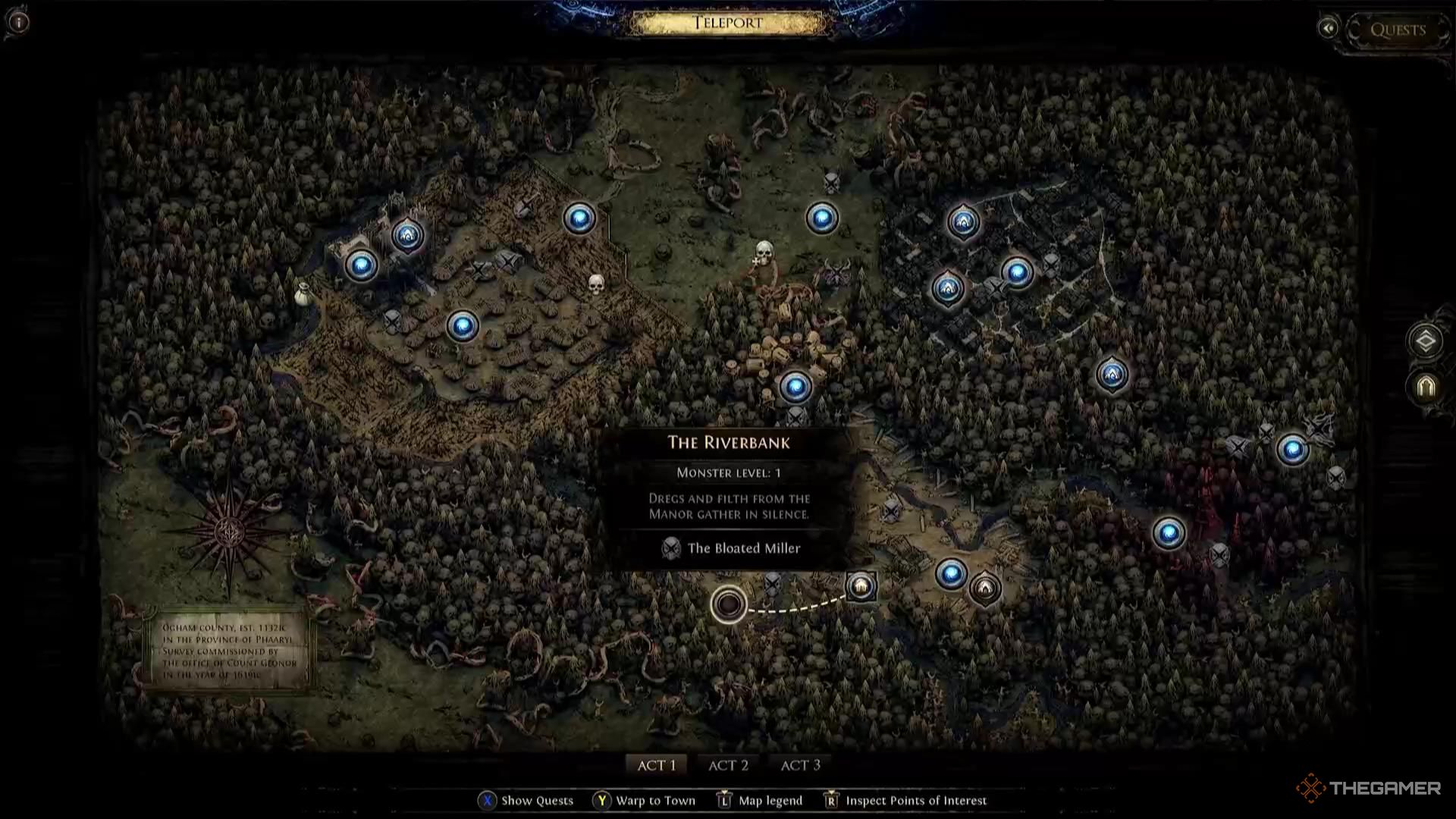 Карта первого Акта в Path of Exile 2.