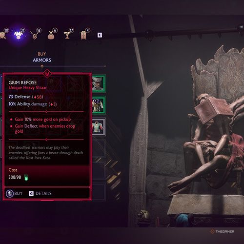 The player buys an unique item from the Black Emporium in Dragon Age: Veilguard.