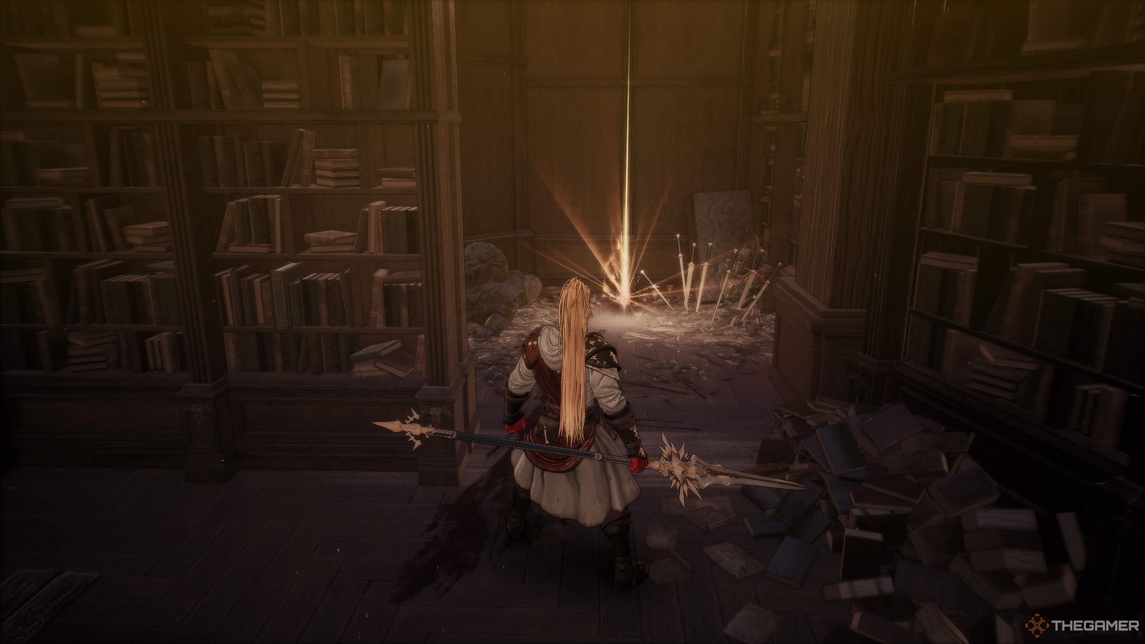 The secret area in the Master Of Chaos library in The First Berserker Khazan.