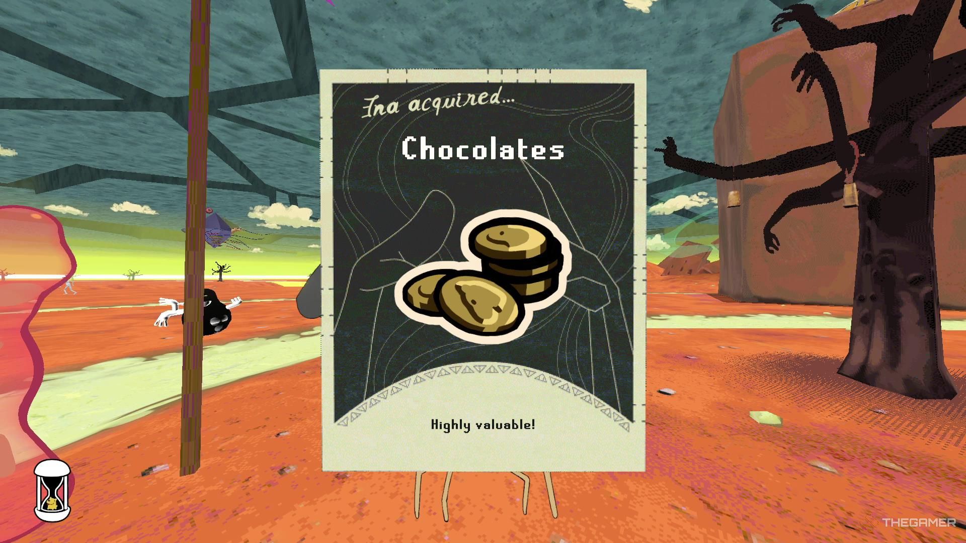 The Wooden Horse gives Ena chocolates in Ena Dream BBQ.