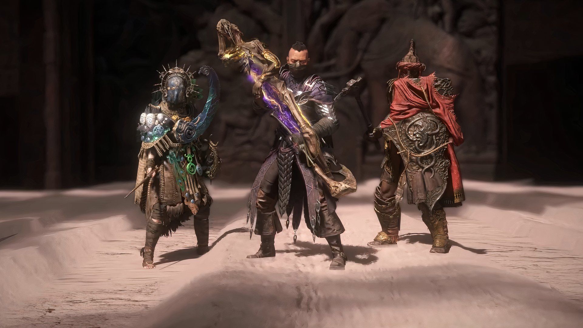 Three Rogue Exiles from Path of Exile 2 Dawn of the Hunt.