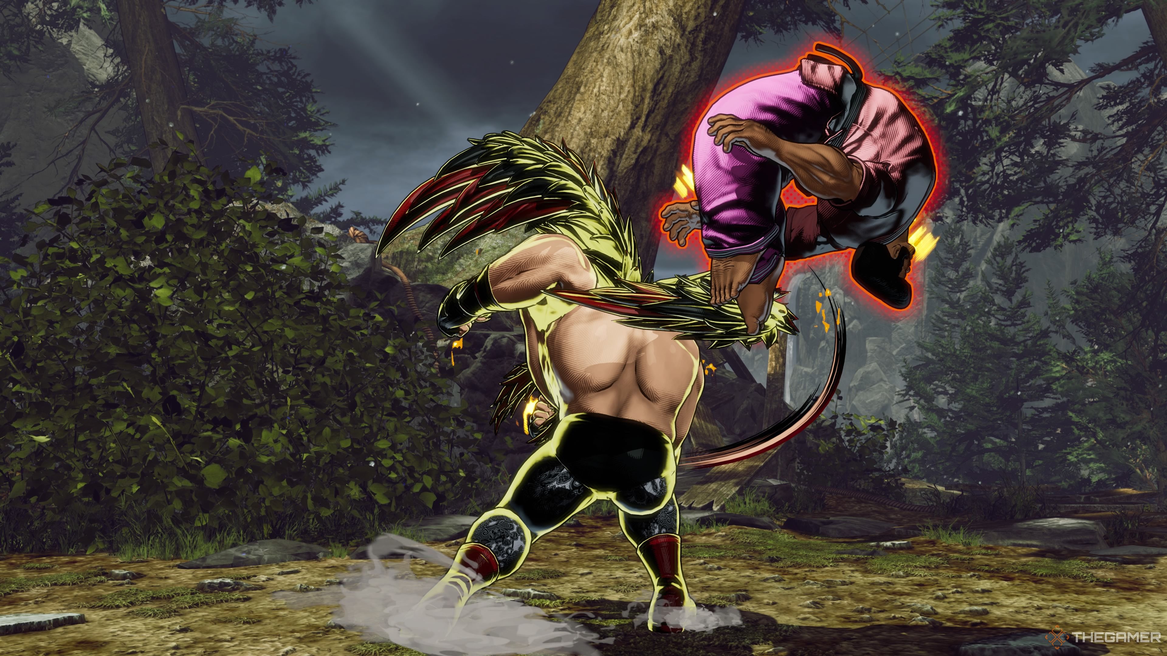Tizoc using his REV Poseidon Wave attack in Fatal Fury City of the Wolves.