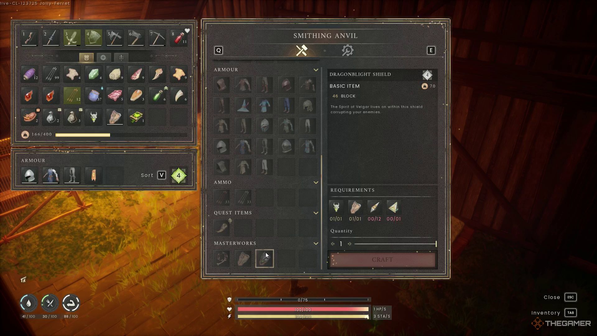 Recipe for crafting the Dragonblight Shield in Runescape: Dragonwilds.