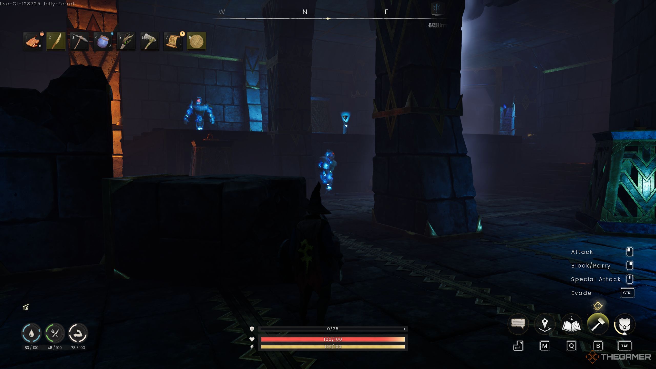Player standing in front of Vault Guardians in Runescape: Dragonwilds.