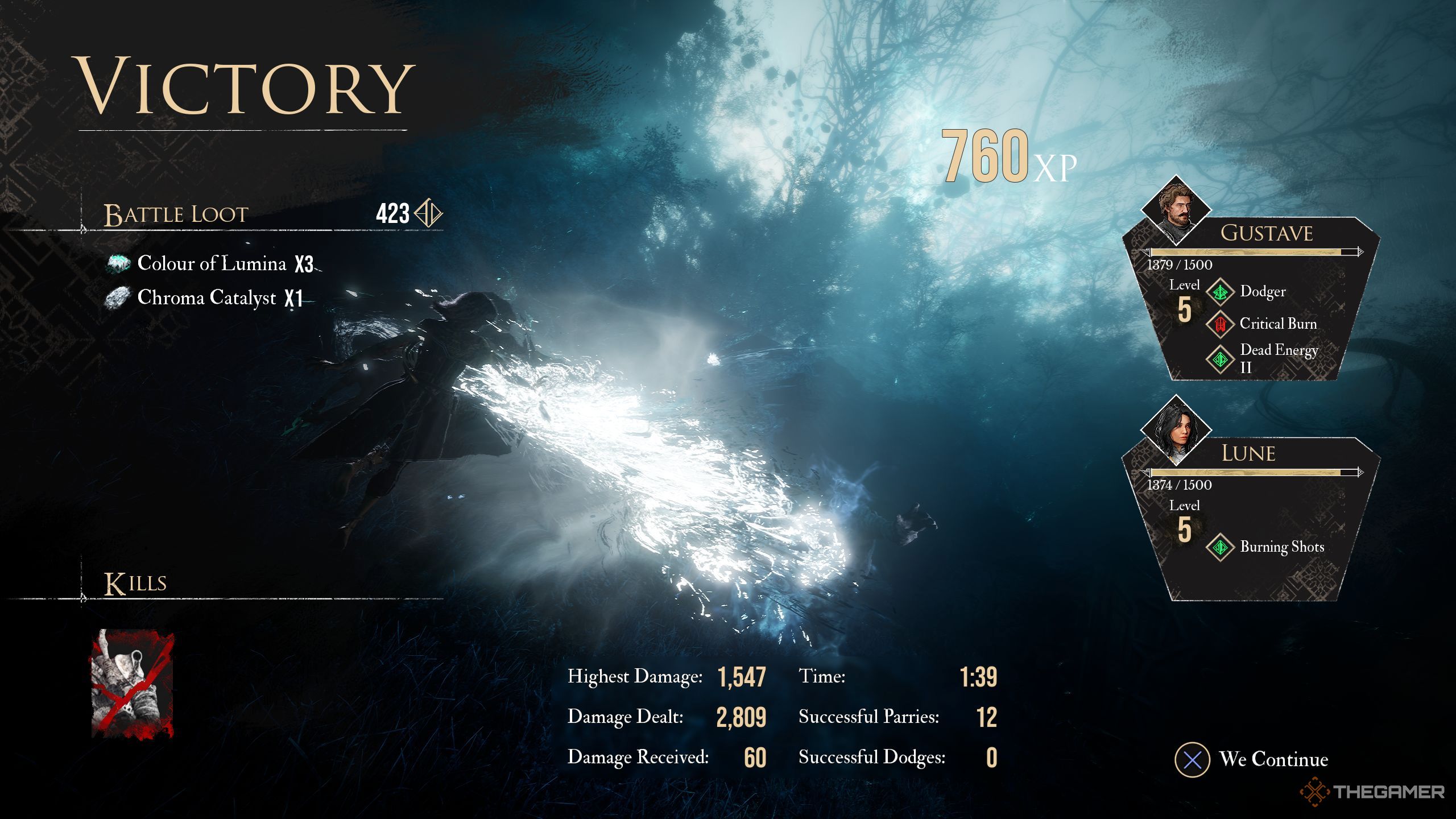 Victory pop-up in Clair Obscur: Expedition 33.
