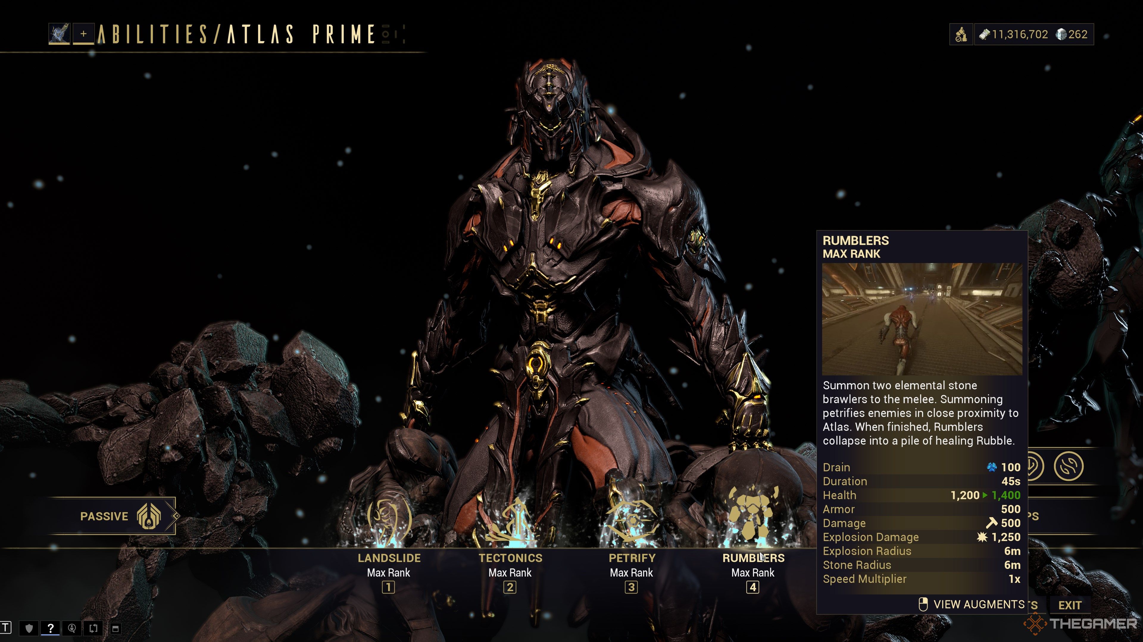 Warframe Atlas Fourth Ability