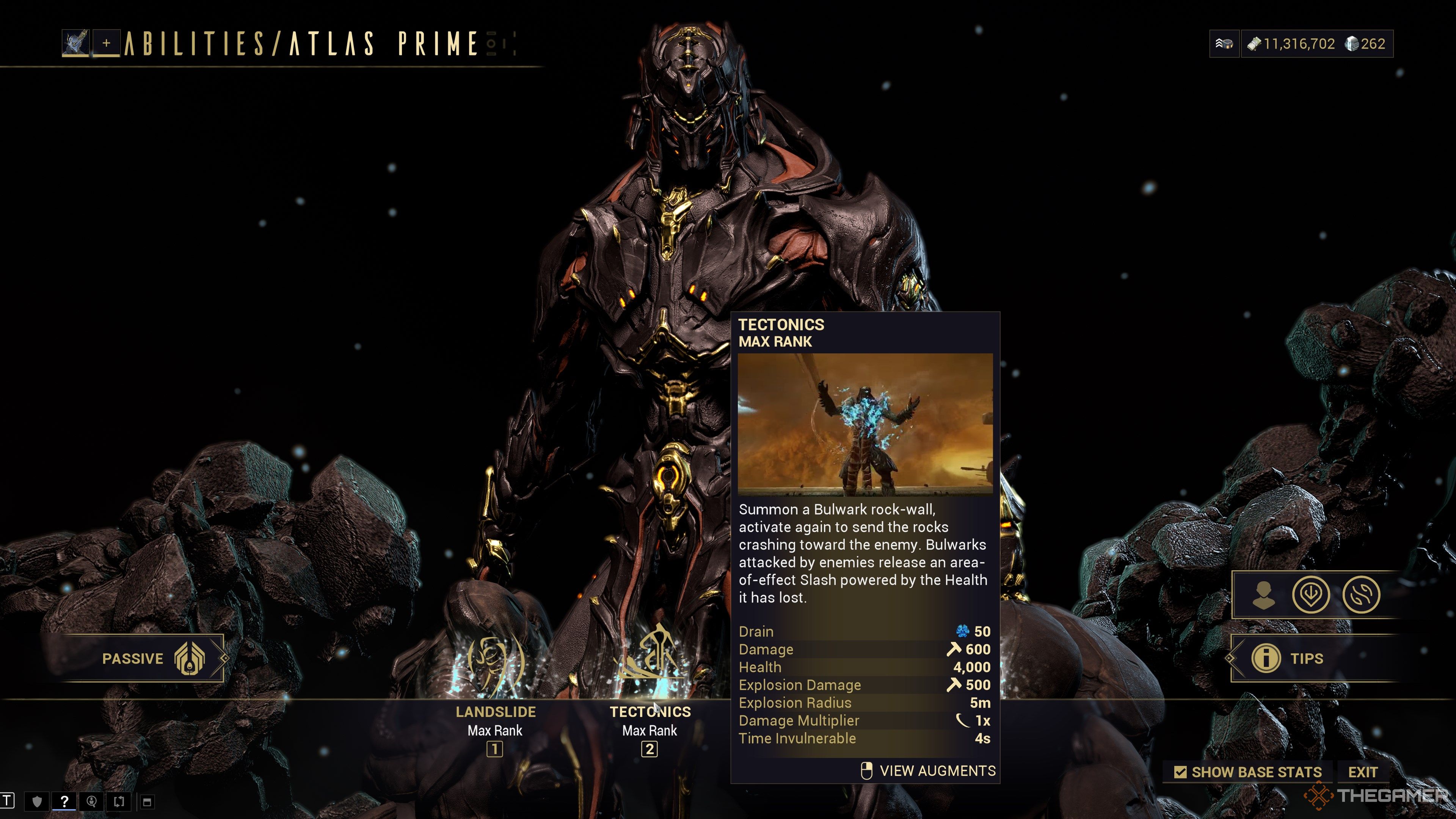 Warframe Atlas Second Ability