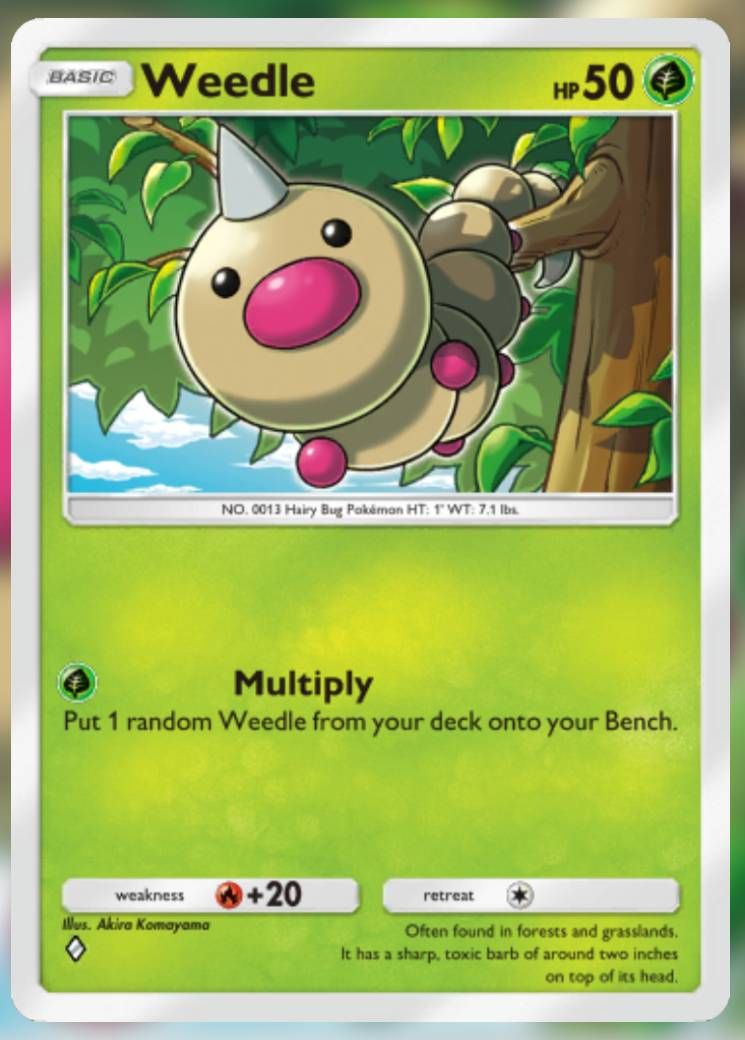 The Weedle card, from Shining Revelry.