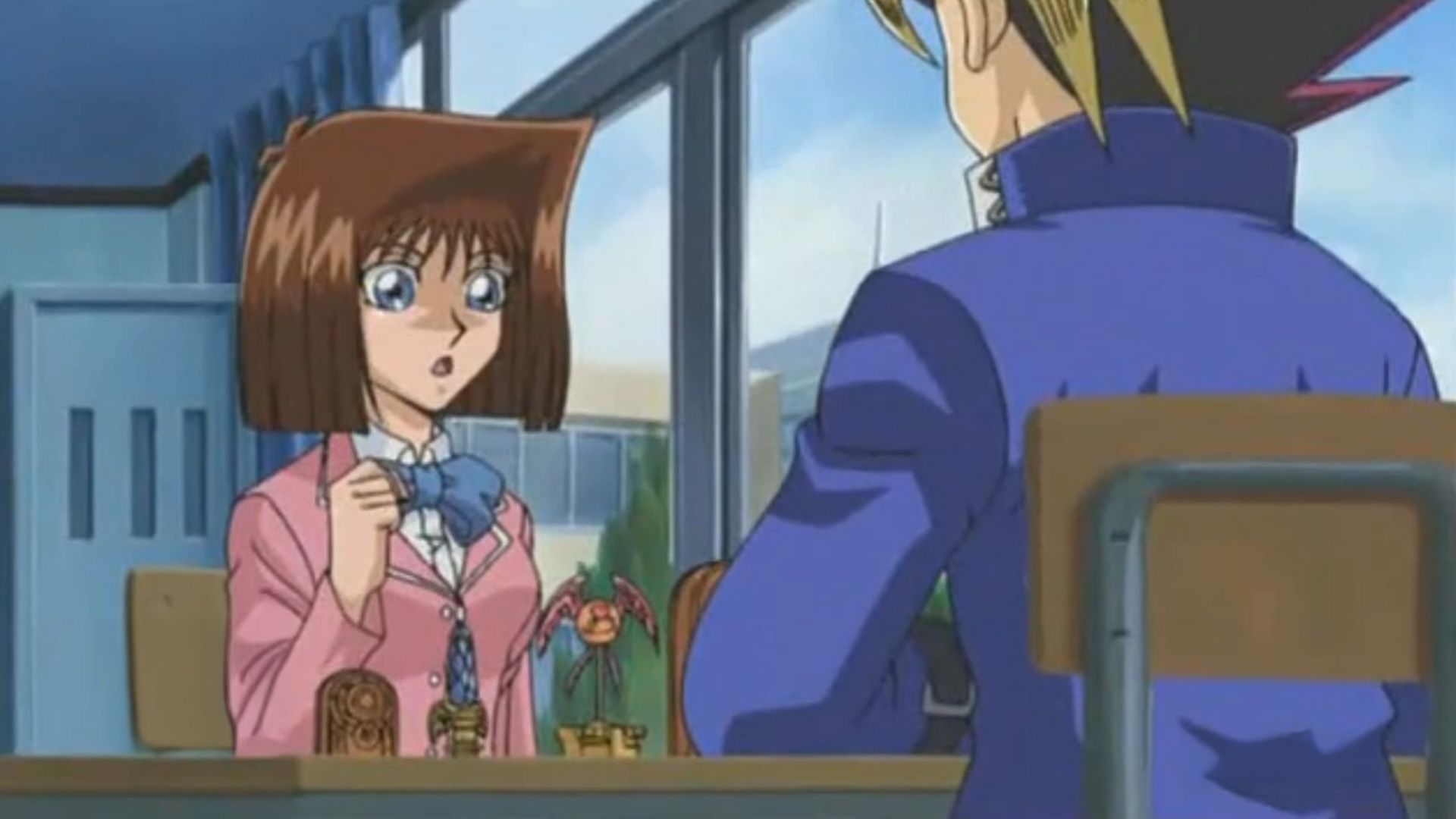 Yugi and Tea from Yu-Gi-Oh! Capsule Monsters.