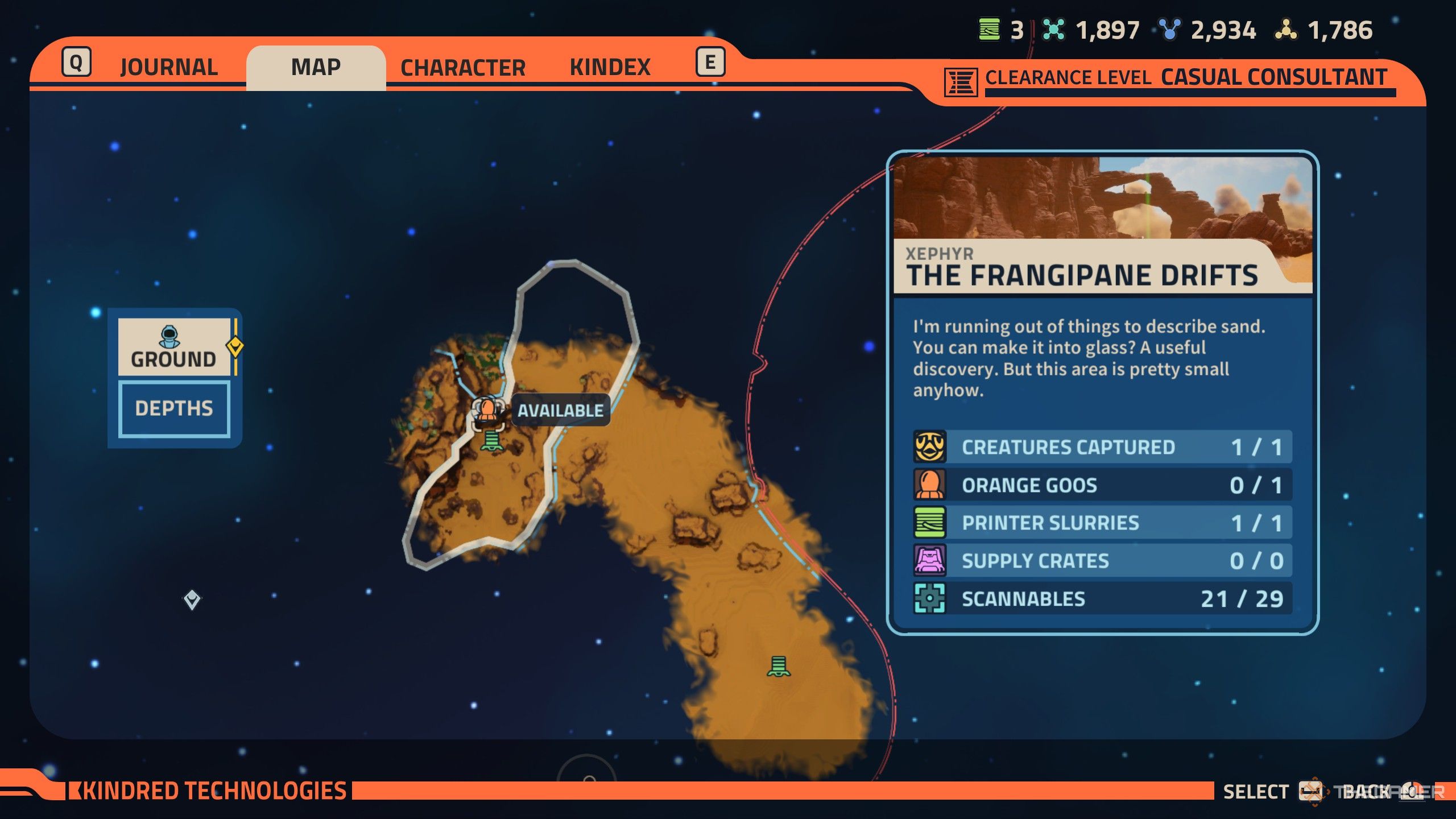 Revenge of the savage planet frangipane drifts orange goo location.
