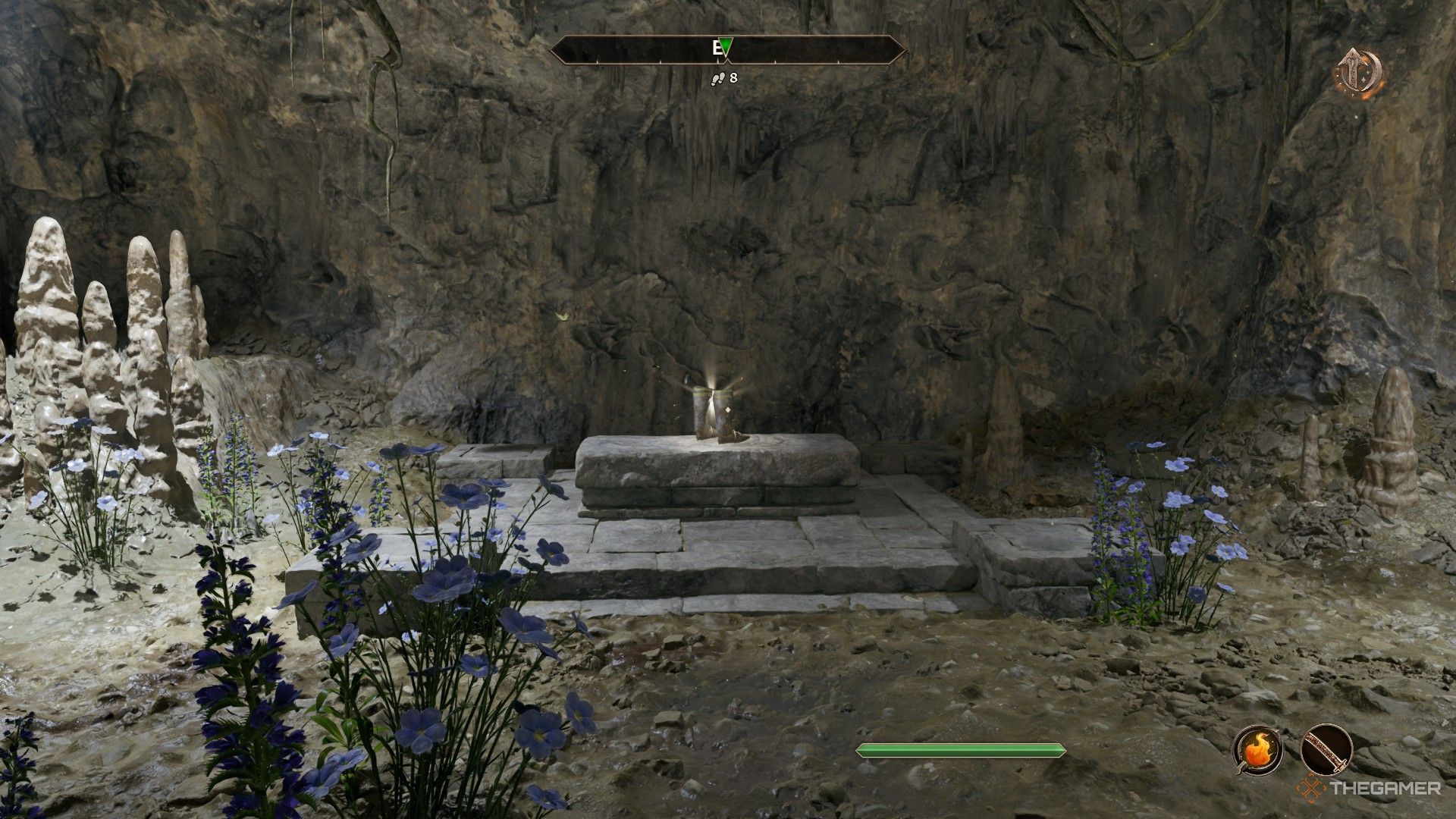 Игрок находит Сапоги Крестоносца в месте ритуала Кинарет в Oblivion Remastered.
