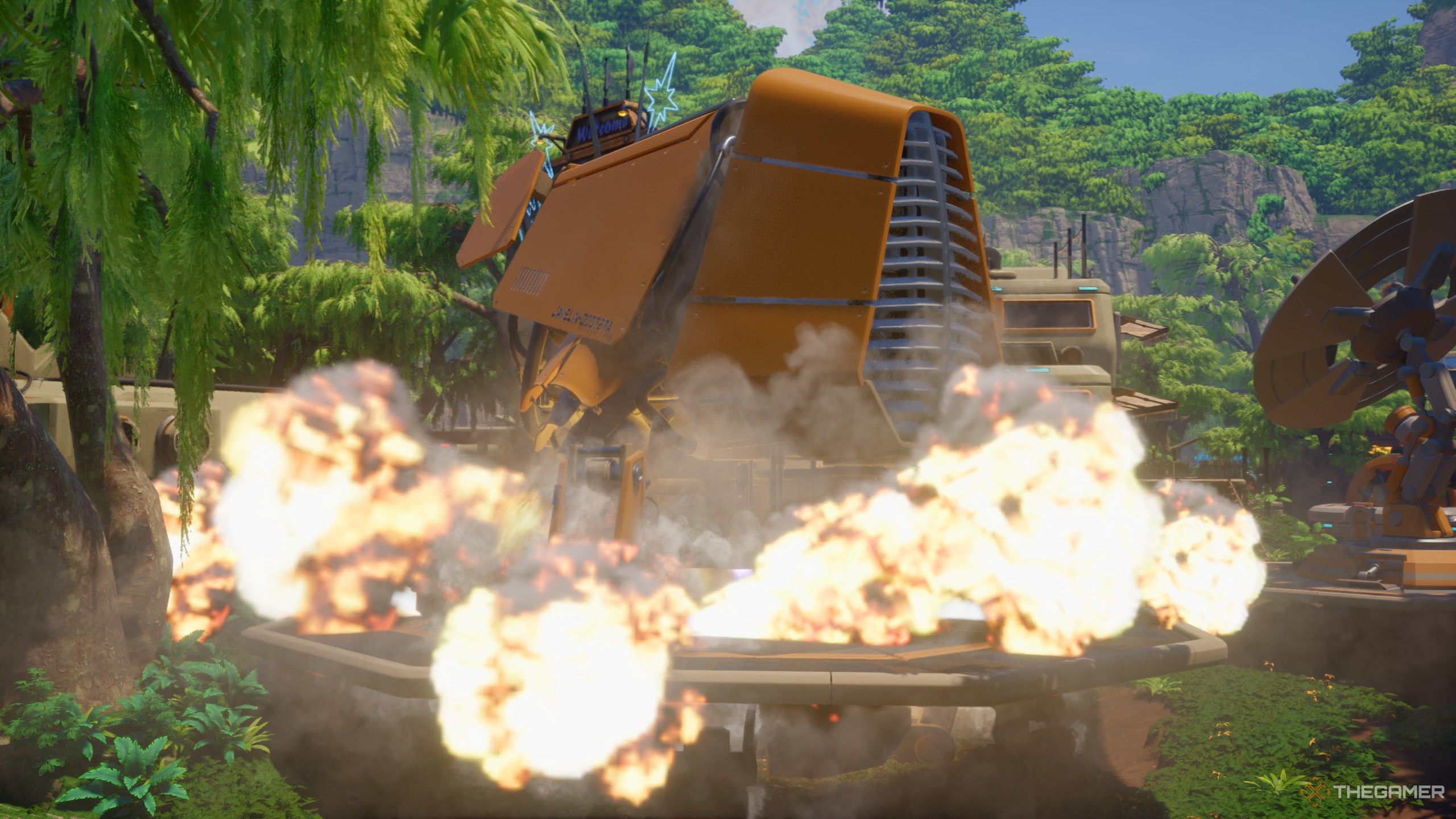The javelin taking off in revenge of the savage planet.