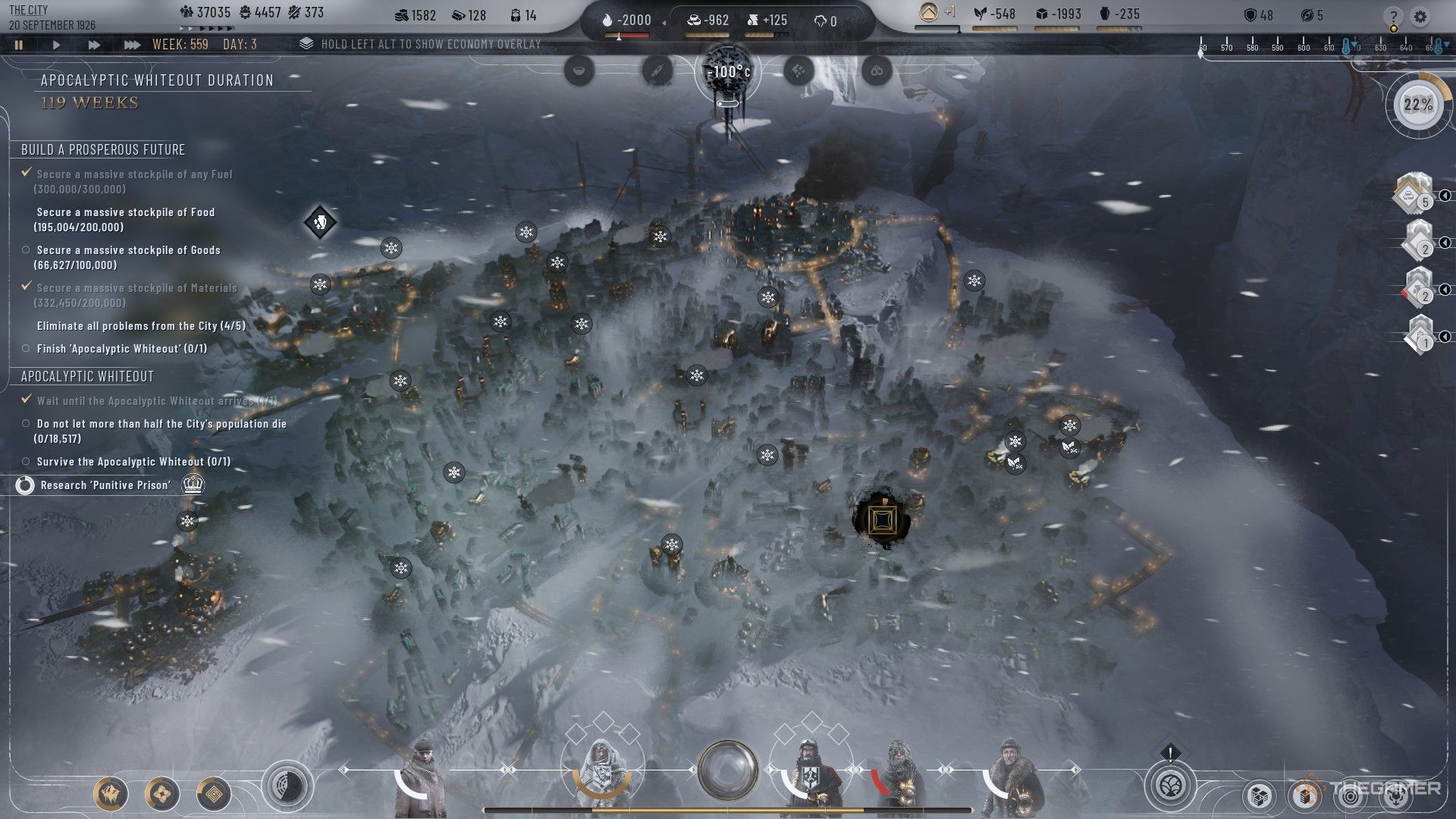 Apocalyptic Whiteout hits an unprepared and underfunded city in Frostpunk 2.