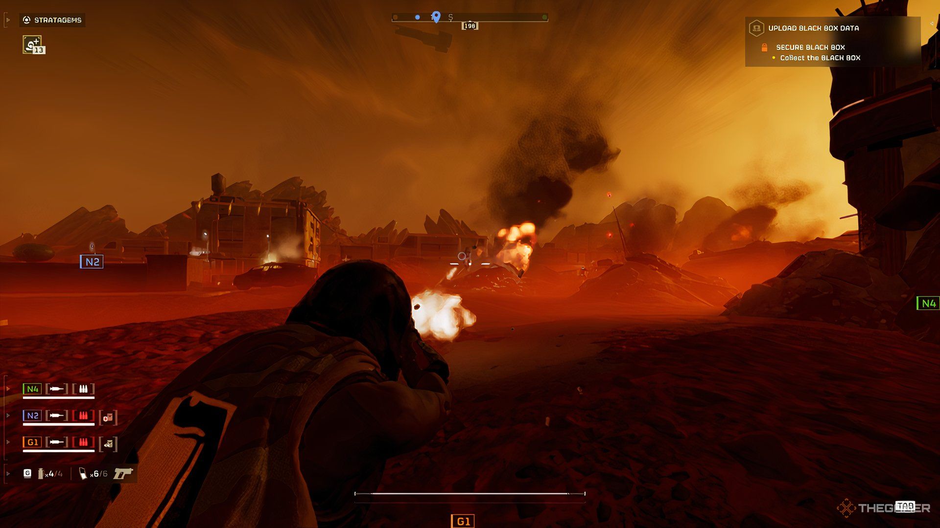 Helldivers 2: движущийся, колеблющийся прицел оружия адского десантника.