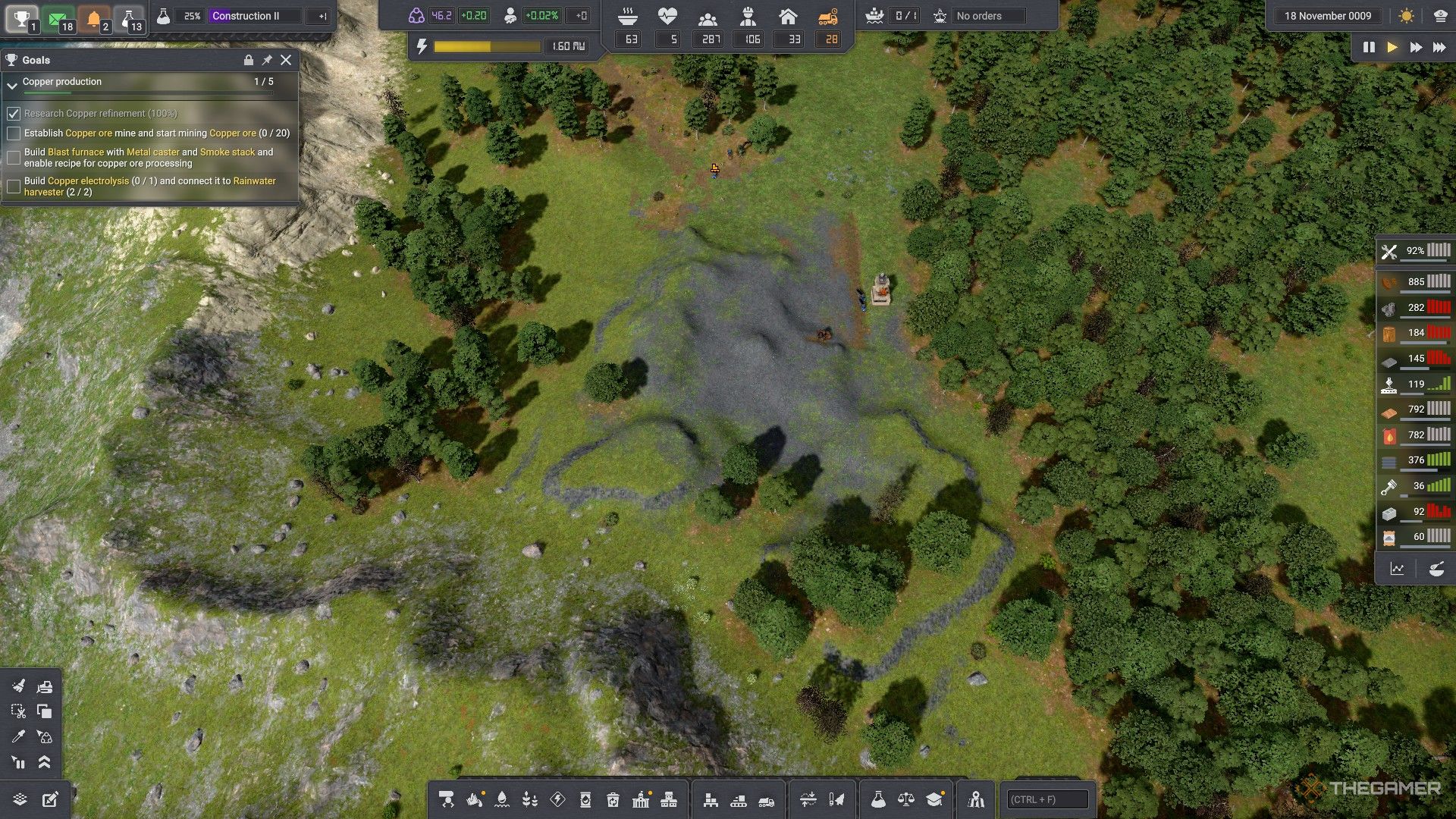 a coal deposit with a mining tower in captain of industry.