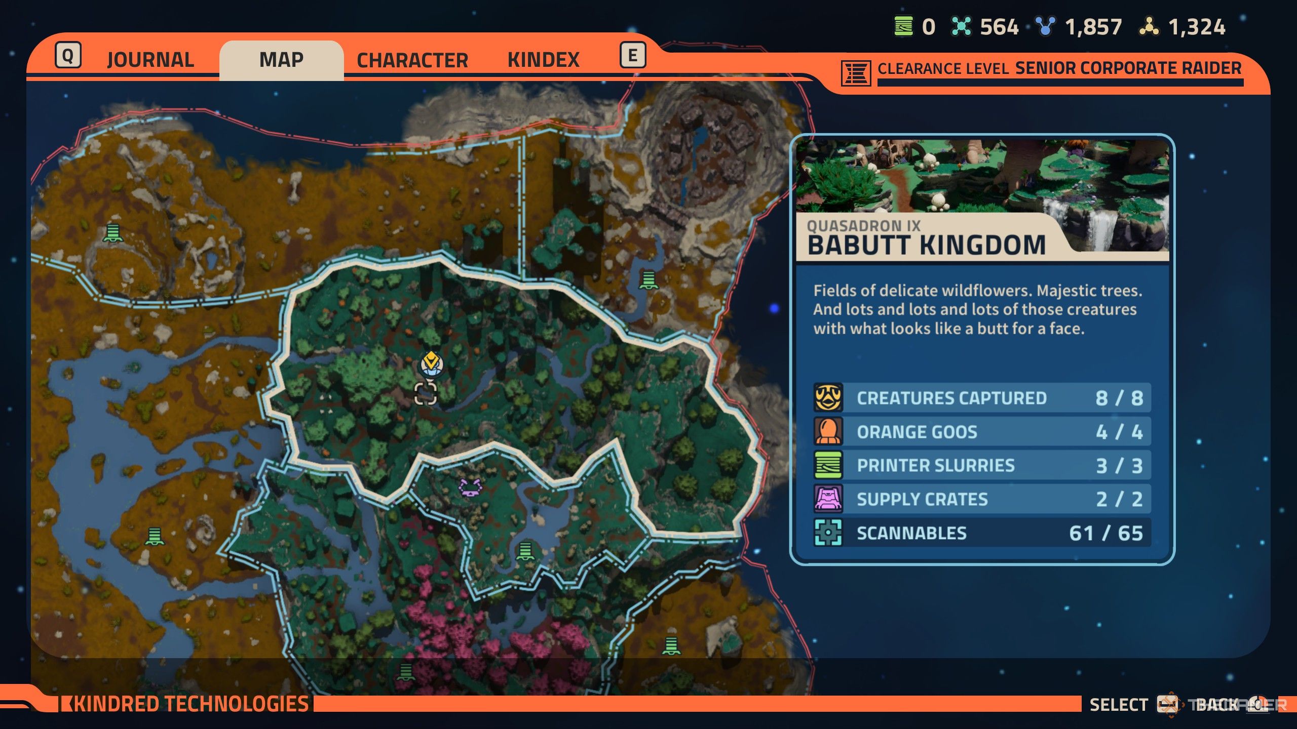The Babutt kingdom shown on the map in revenge of the savage planet.