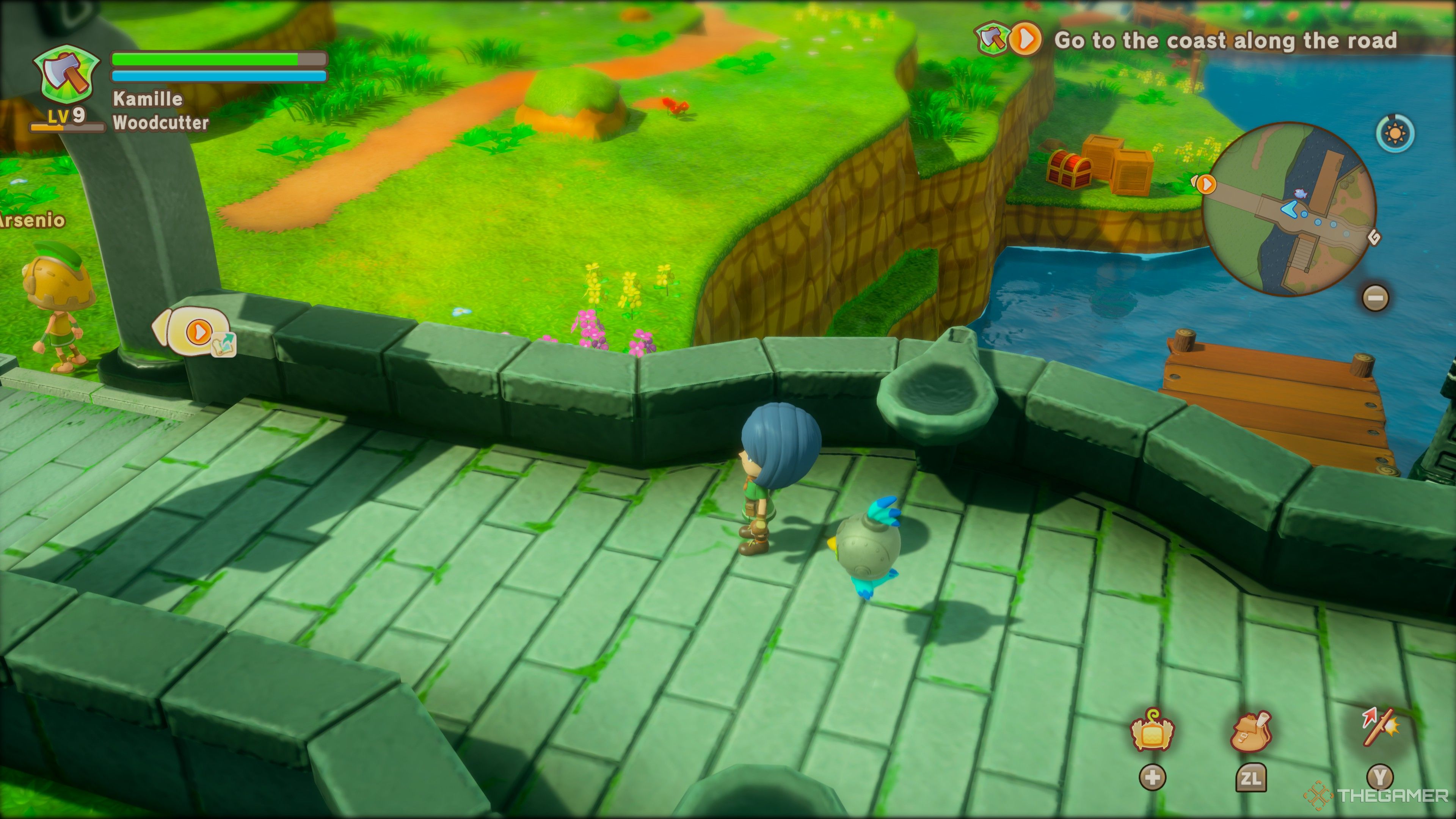 The player and Trip in Fantasy Life i.