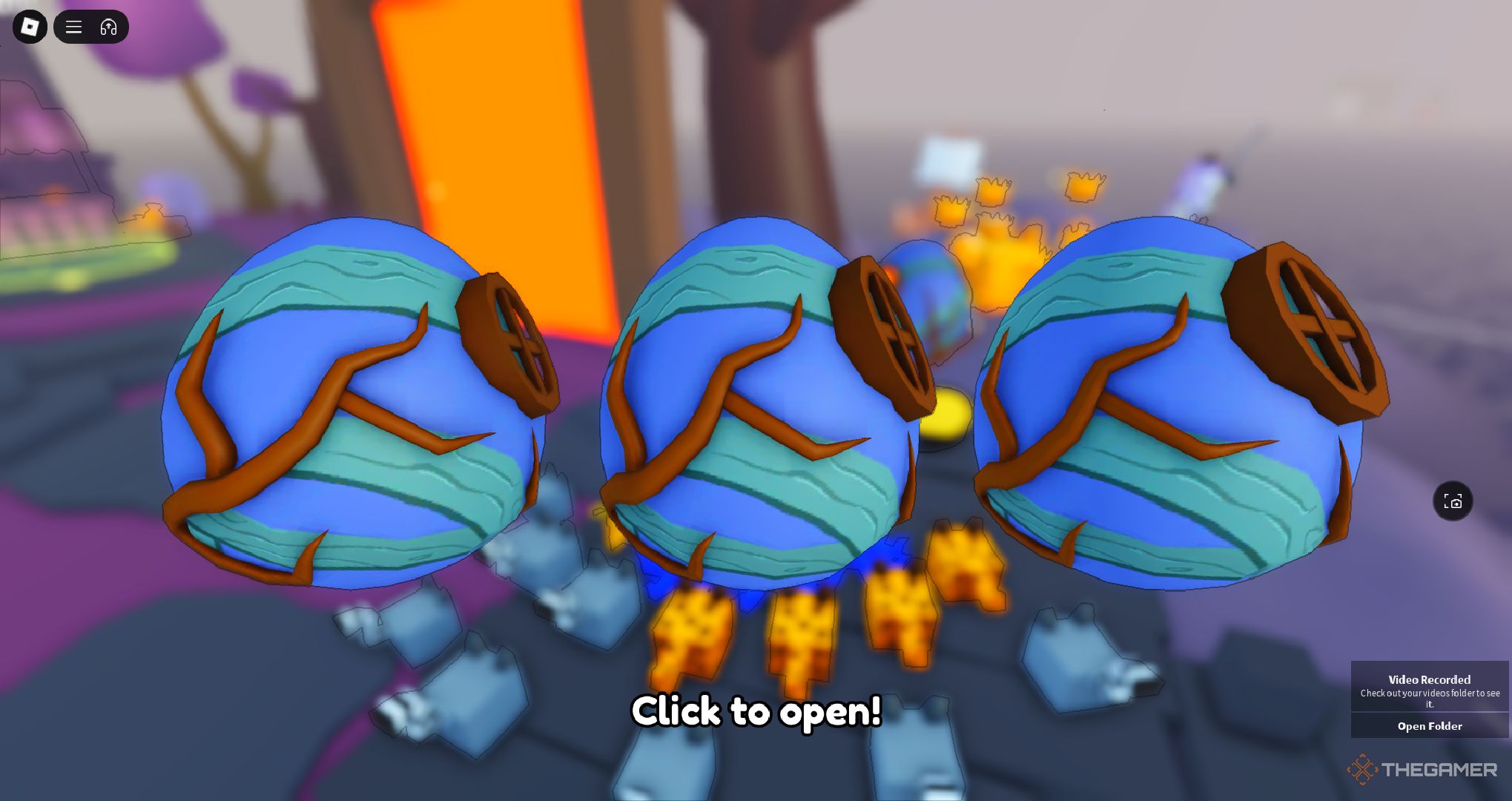 A player opening eggs in Roblox Pet Simulator 99.