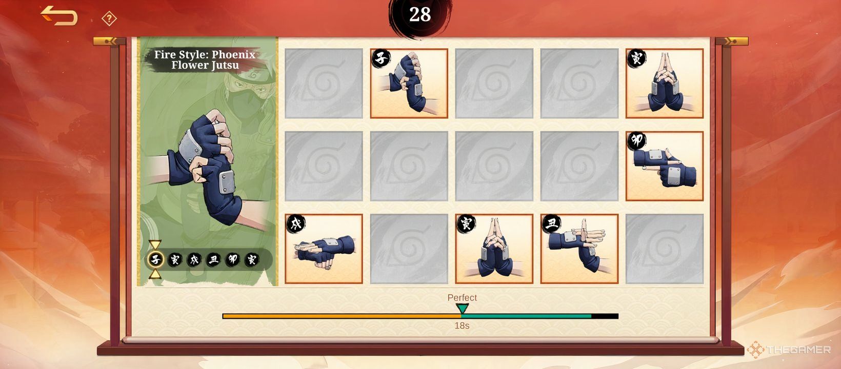 A screenshot of the Ninjutsu Specialized Training challenge in the MLBB X Naaruto collab in Mobile Legends.