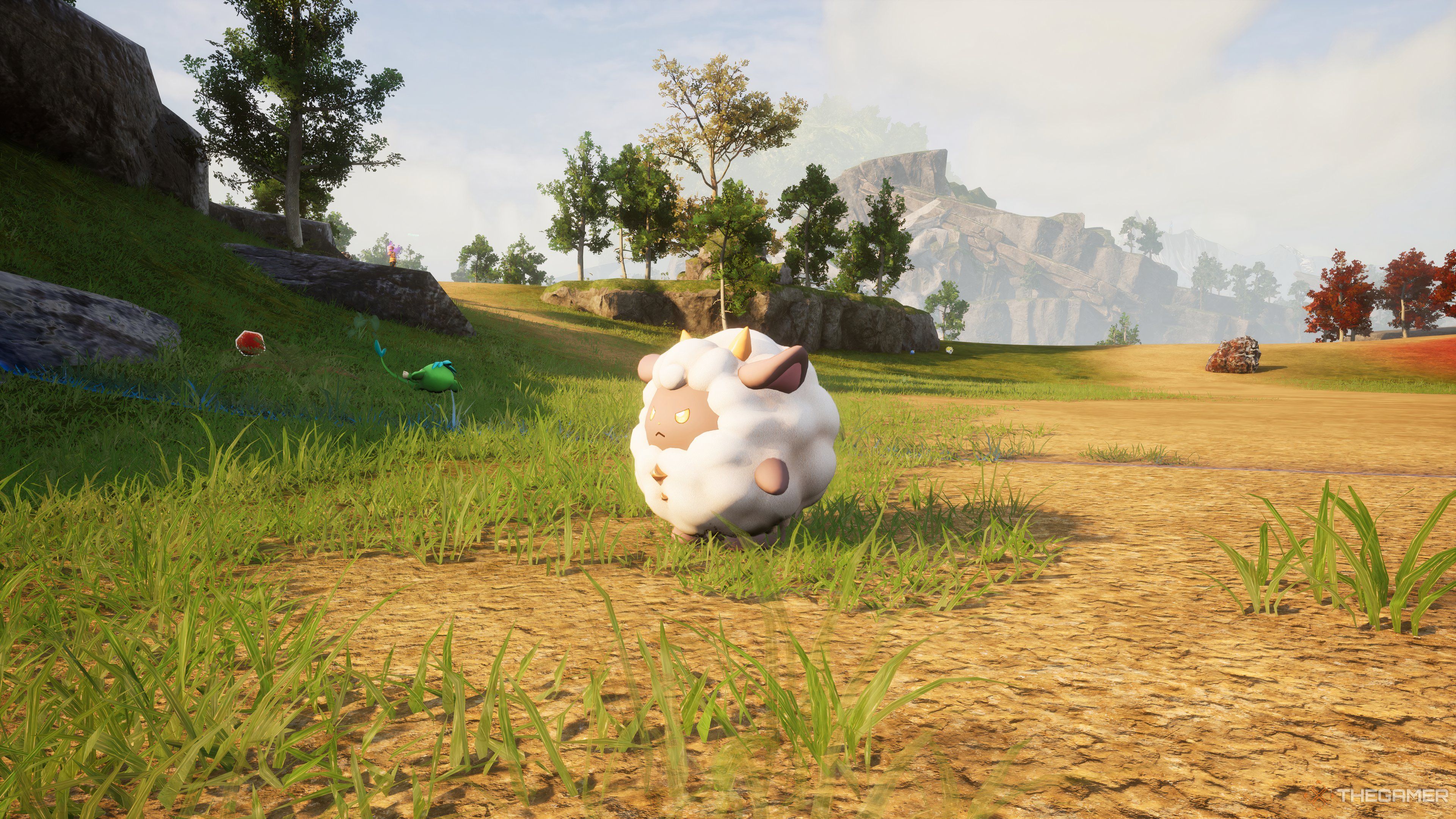 Angry Lamball stalking around with a bounty hunter behind them.